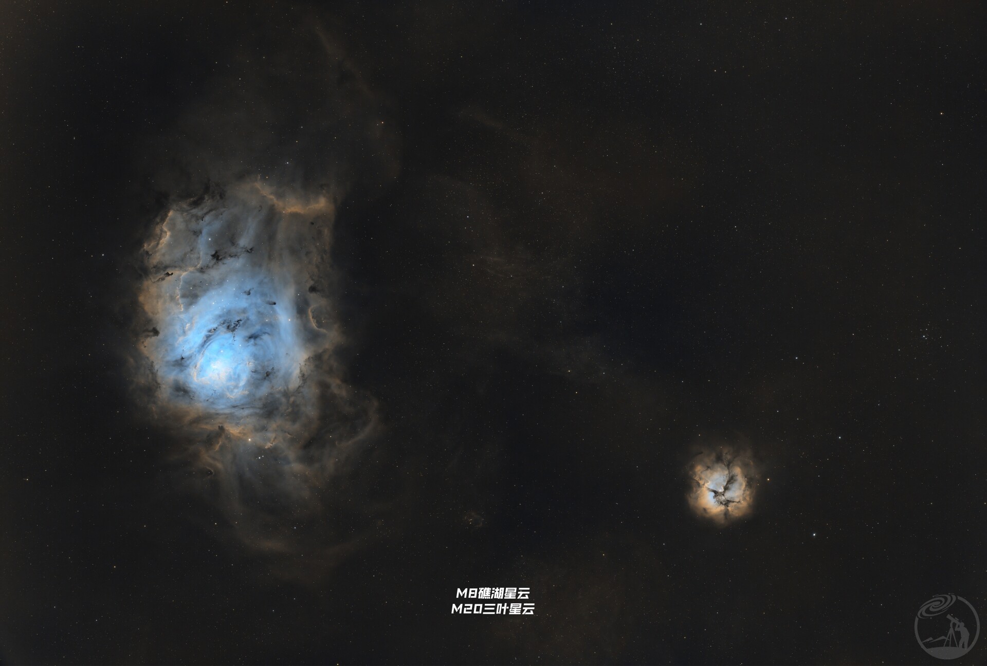 M8礁湖星云+M20三叶星云
