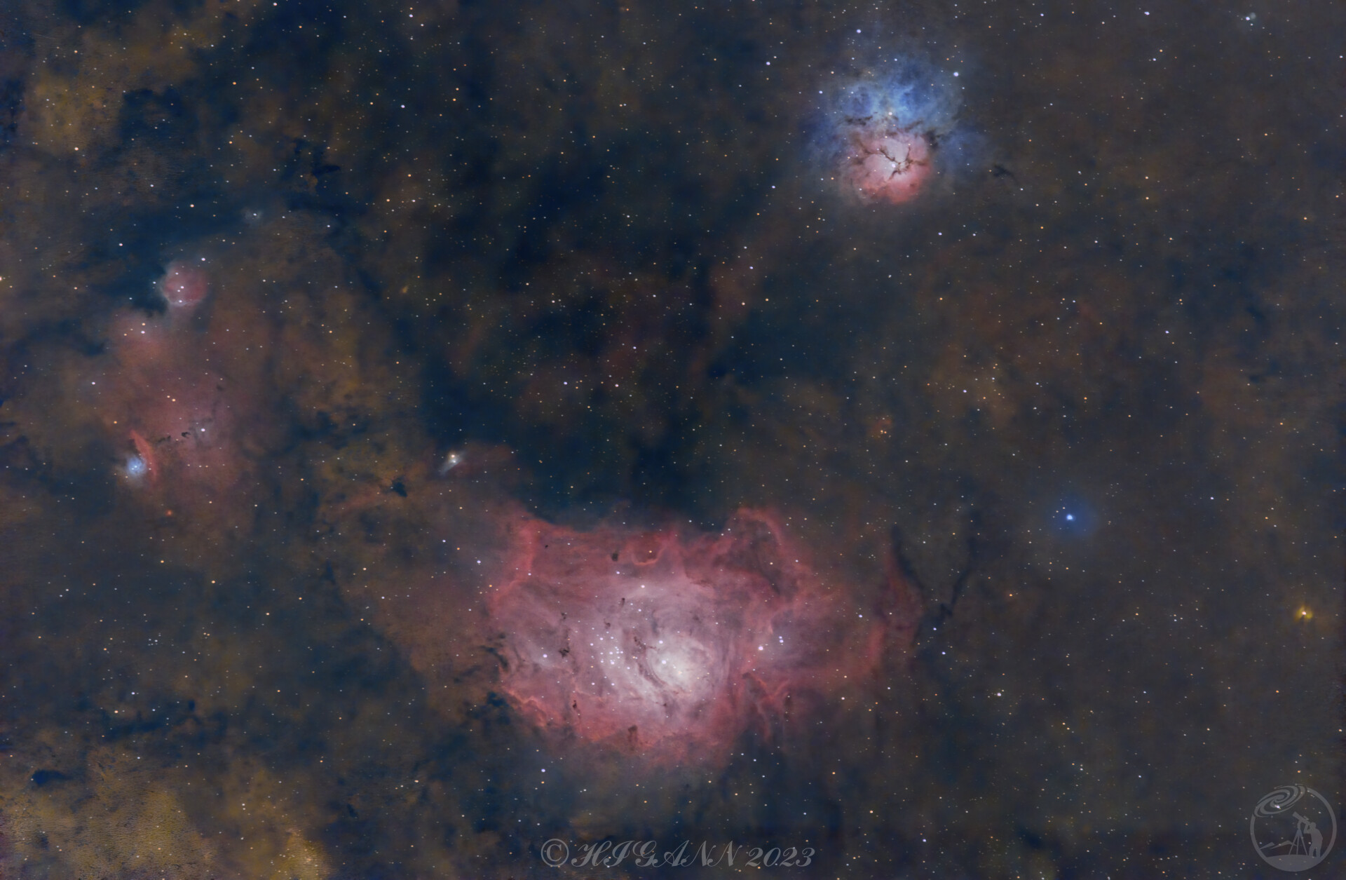 M8礁湖星云和M20三裂星云