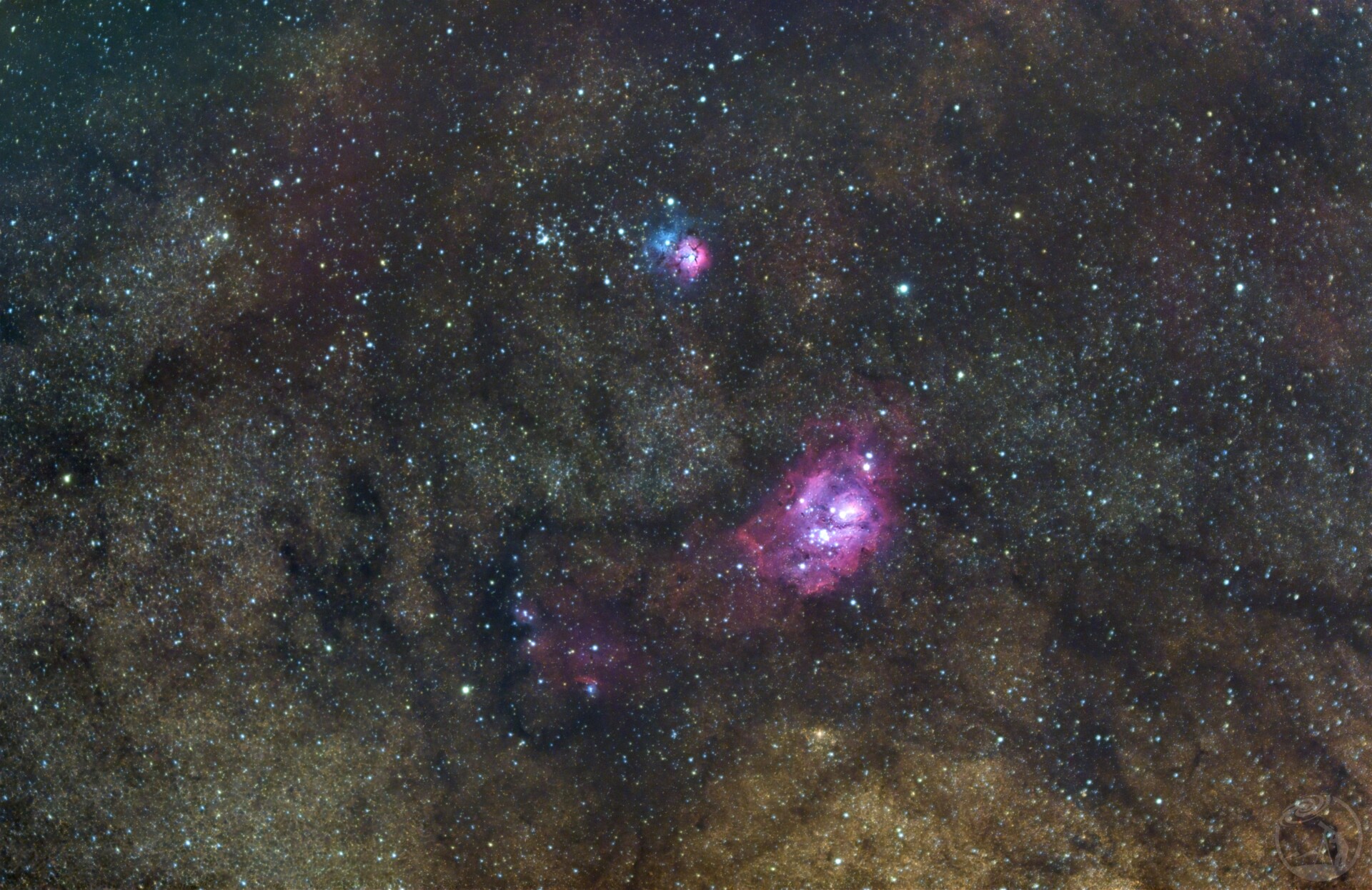 礁湖星云m8 & 三裂星云m20