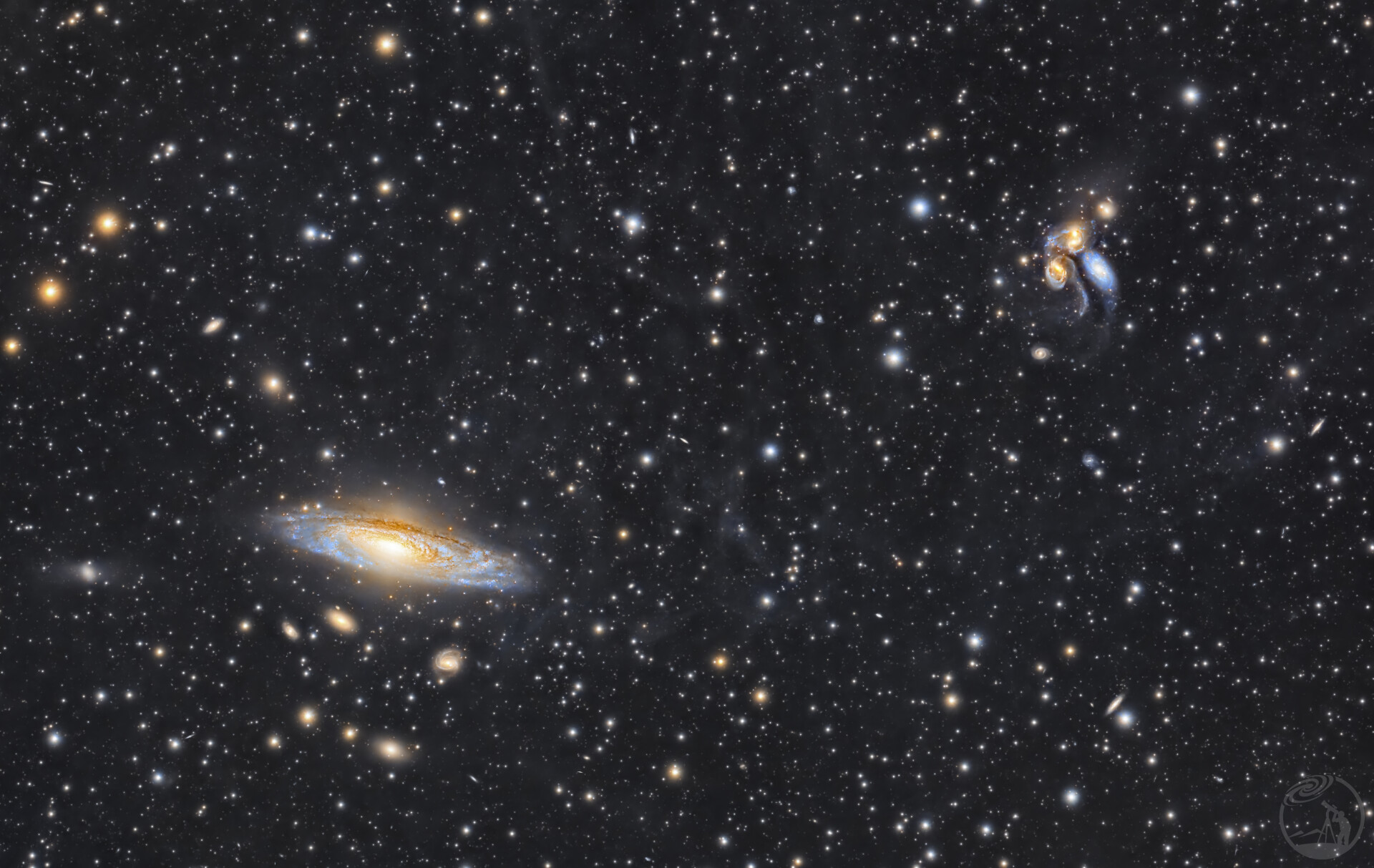 NGC7331 舔鹿星系群和史蒂芬五重星系