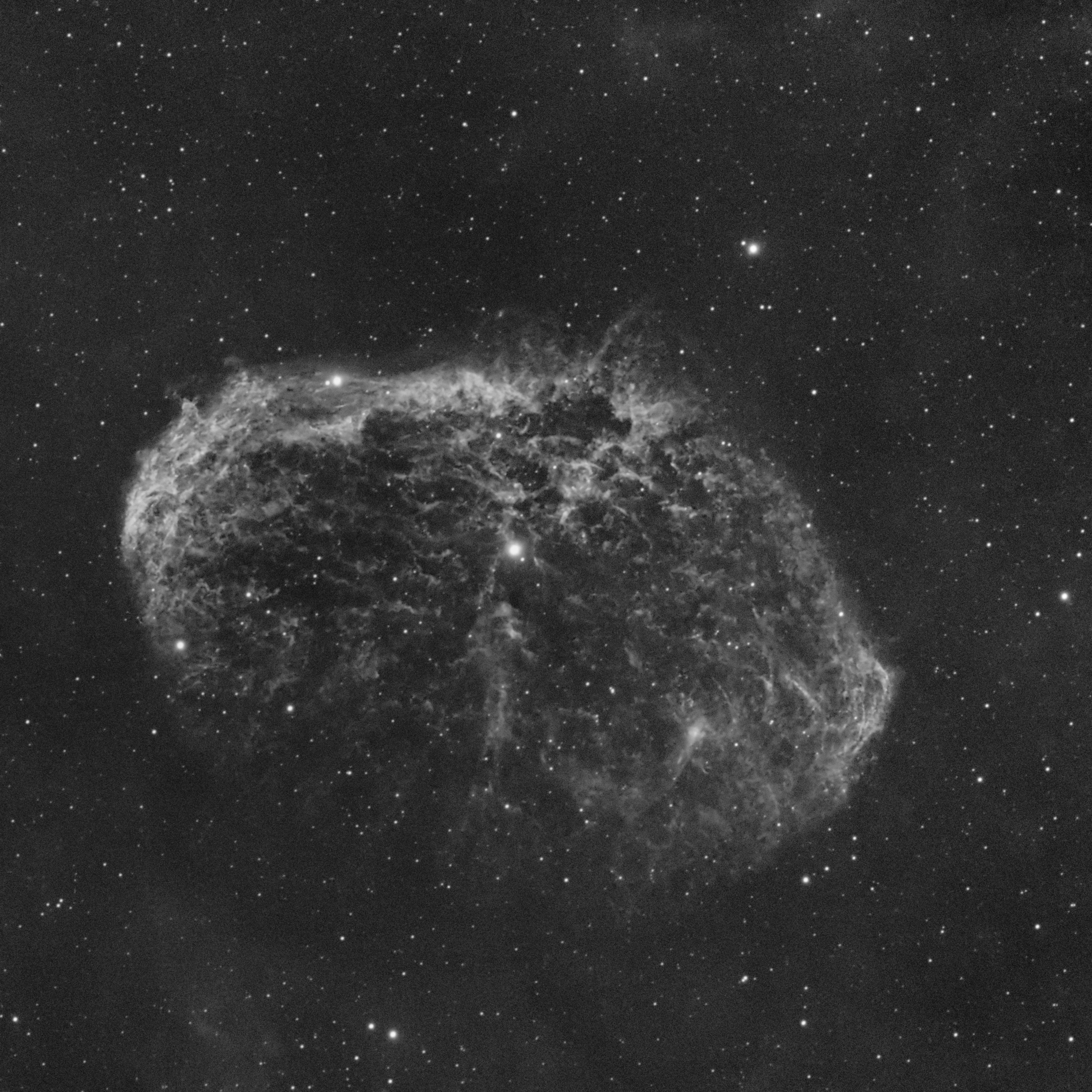 【9级深空系列】NGC6888 Crescent 眉月星云（氢氧硫元素分布对比动图）