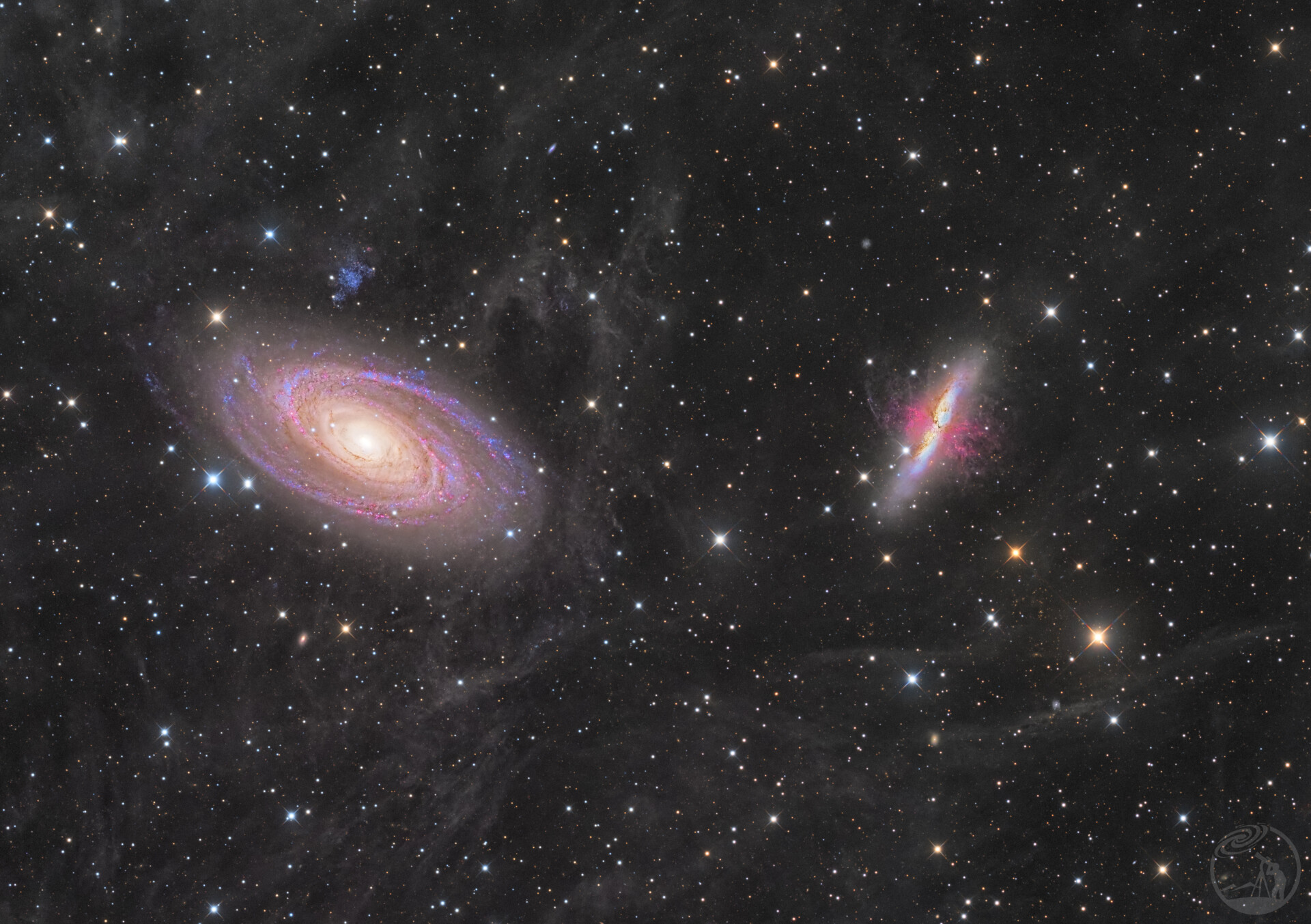 M81波德星系 x M82雪茄星系