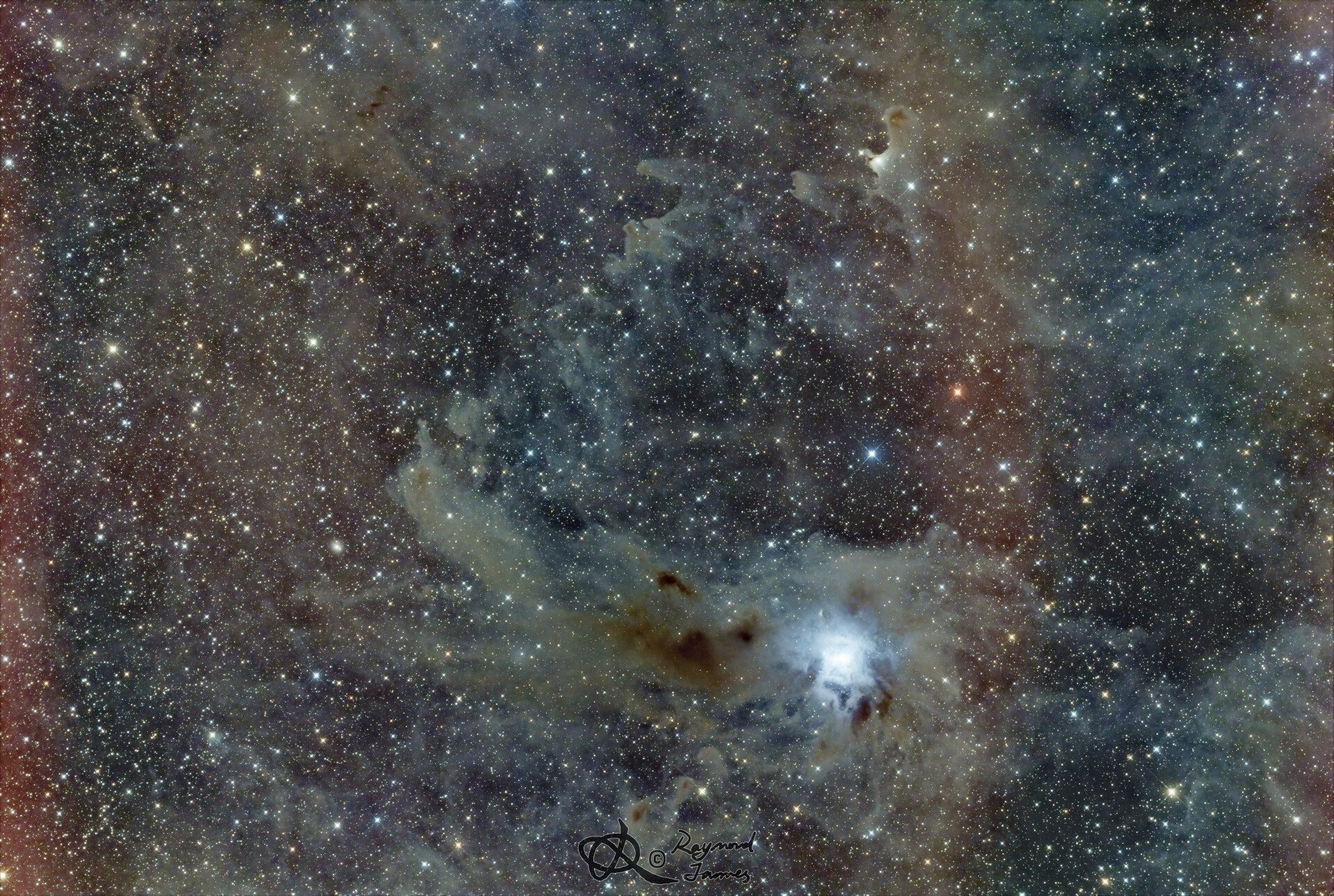 NGC7023鸢尾花+SH2-136鬼魂