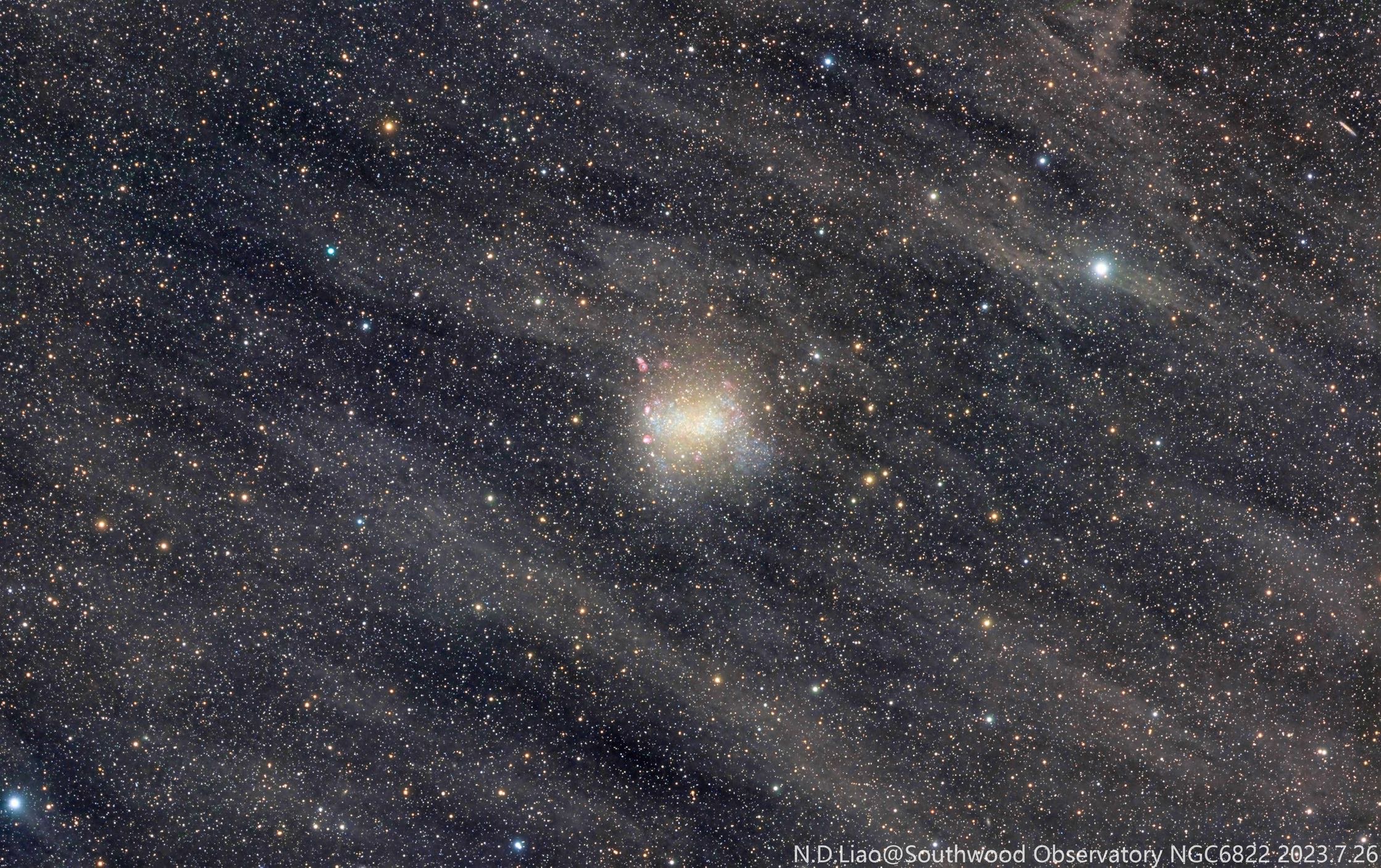 *稀有素材*（NGC6822），广东第一峰2级区，总曝光16小时