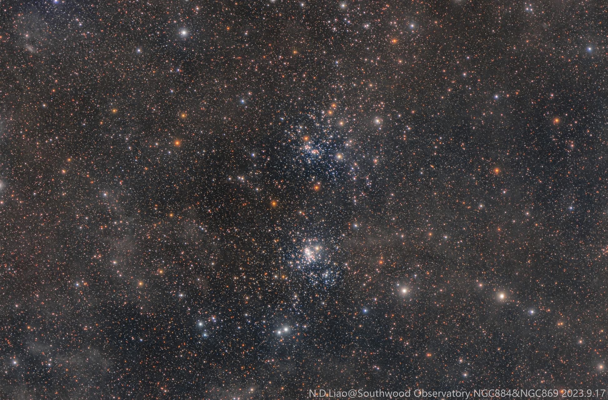 *精品素材*（NGC884,NGC869），广东第一峰2级区，总曝光6小时