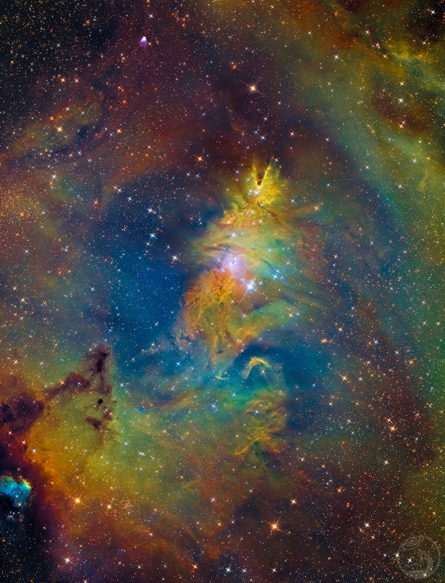 NGC2264 圣诞树星云 彩机拍哈勃色！