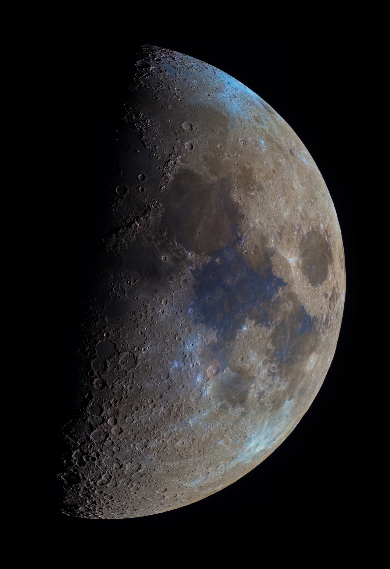月面马赛克——上弦月