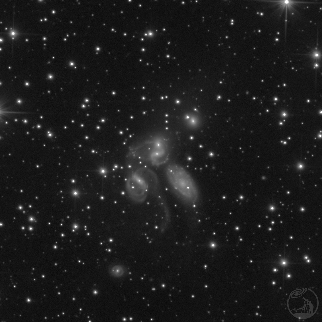 NGC7318 NGC7320 斯蒂芬五重奏星系