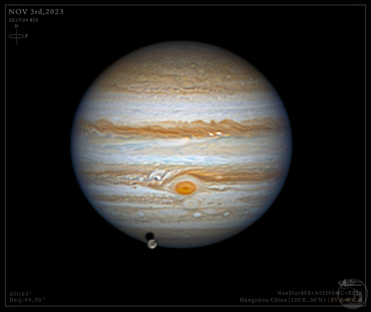 2023木星冲日-木卫三与影子