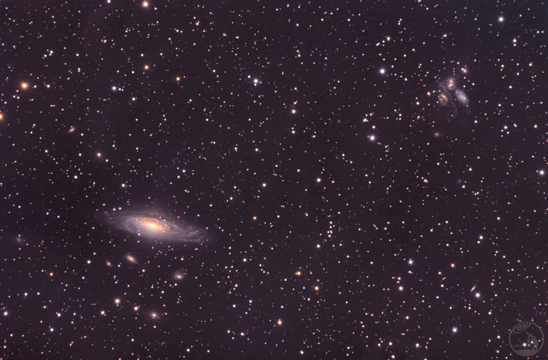 NGC7331鹿舔星系群&斯蒂芬五重星系