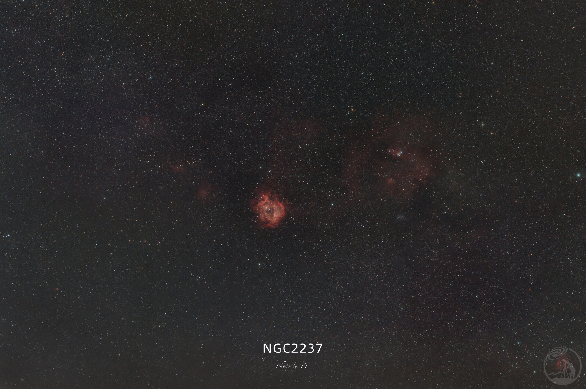 佳能600D拍的玫瑰星云广域