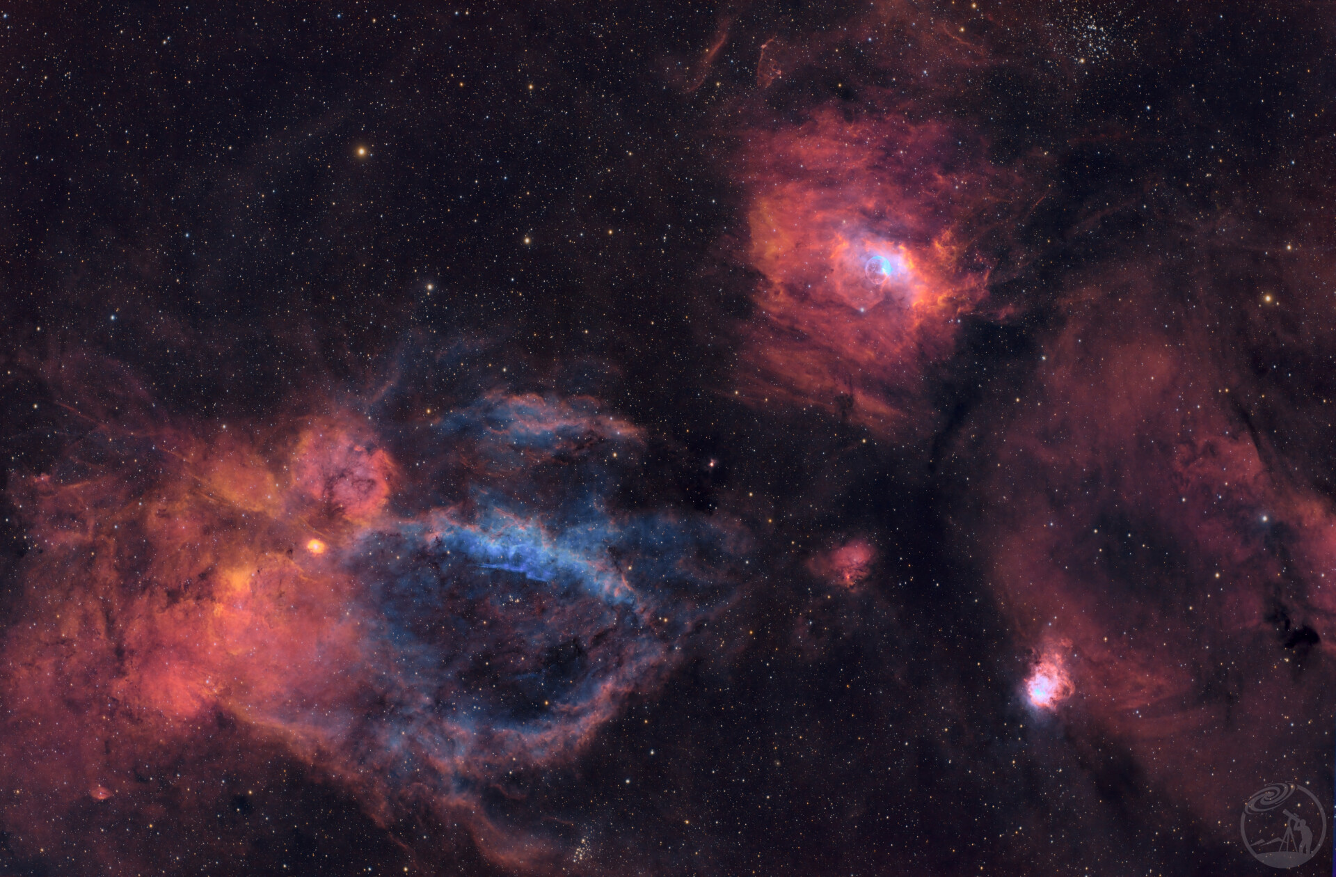 NGC7635气泡星云&SH2-157广域