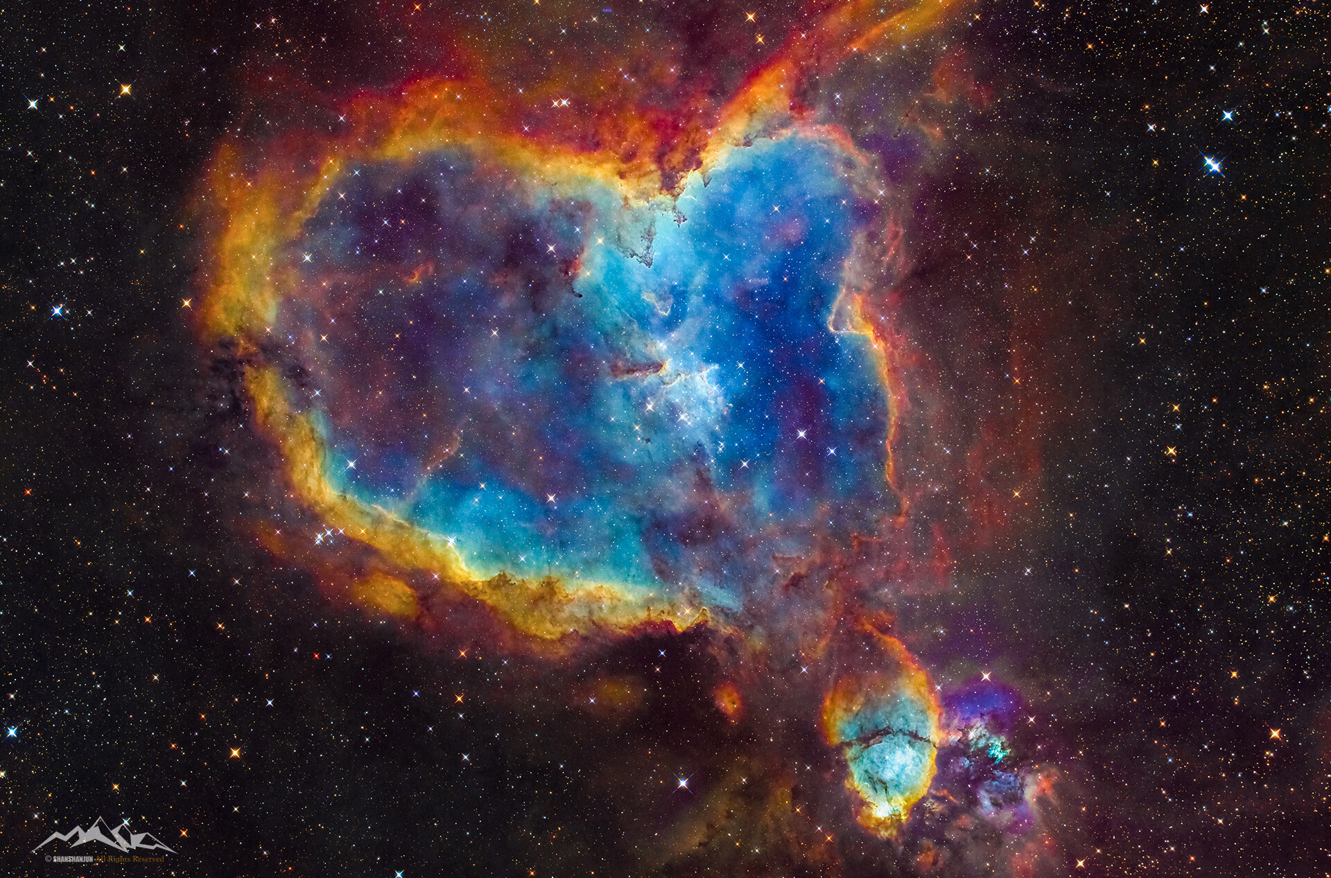 IC1805 心脏星云 彩机拍哈勃色！
