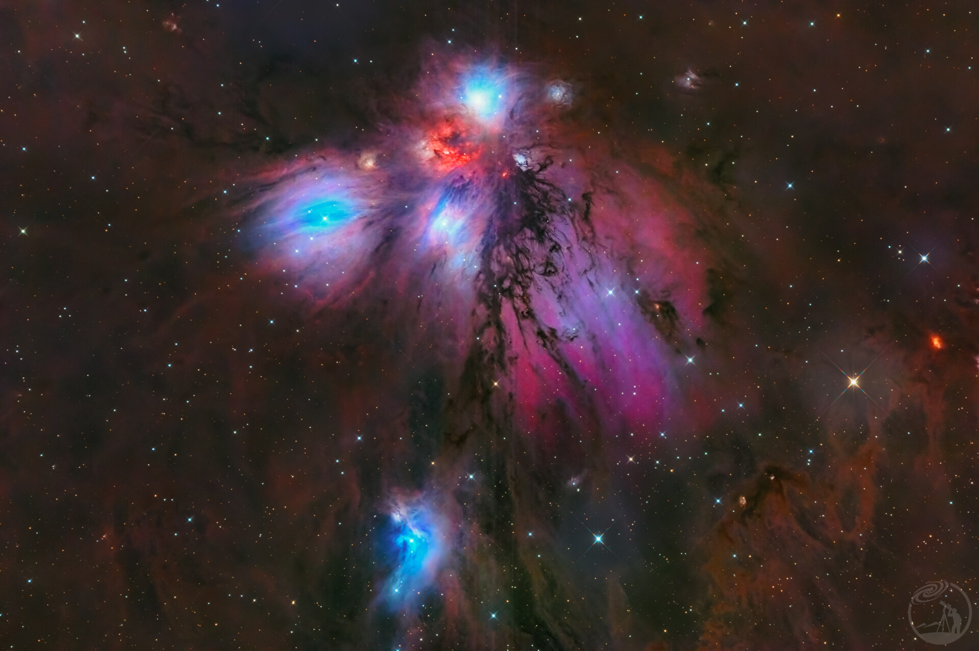 NGC 2170麒麟座的反射星云