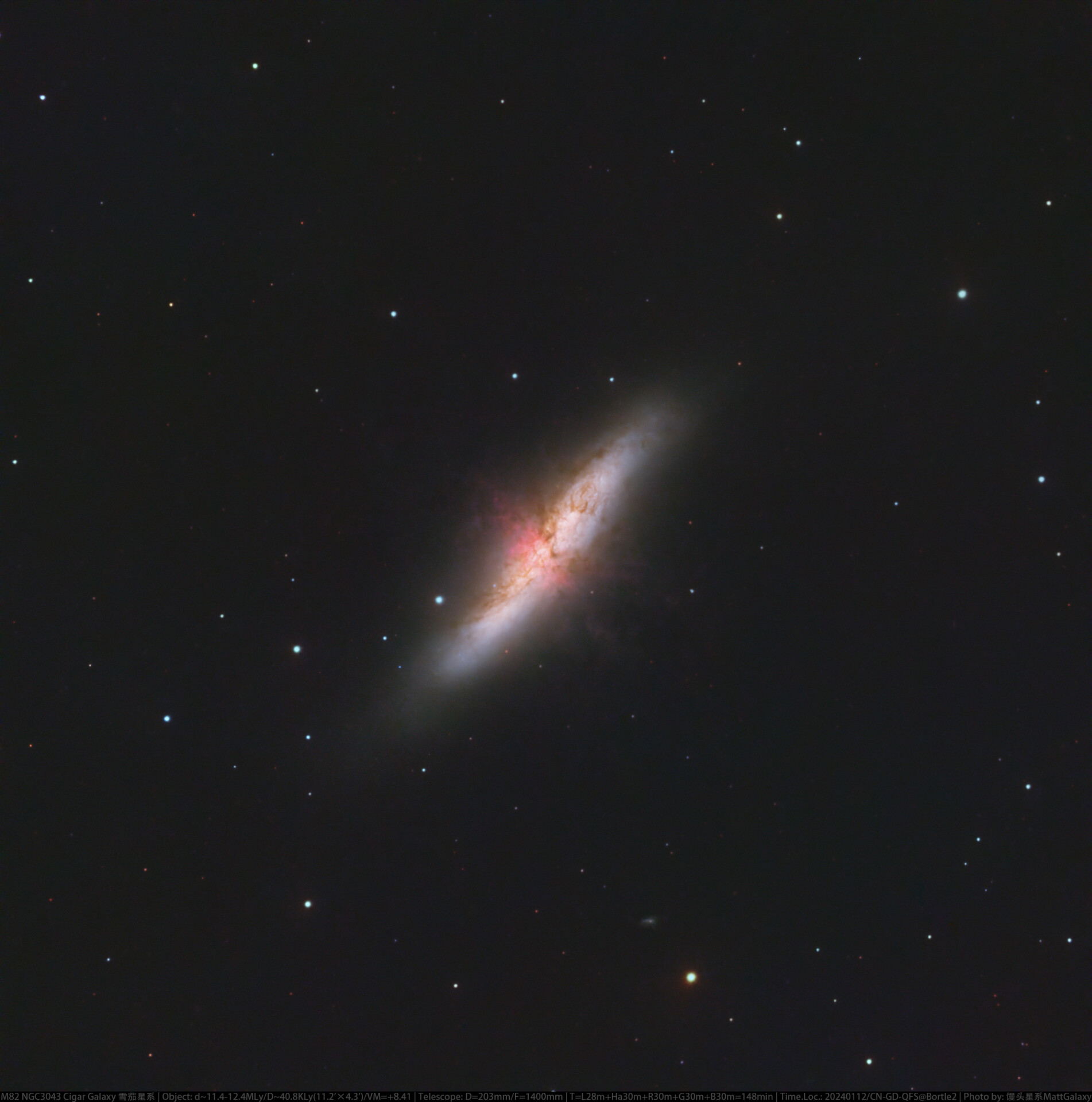 M82 NGC3043 Cigar Galaxy 雪茄星系