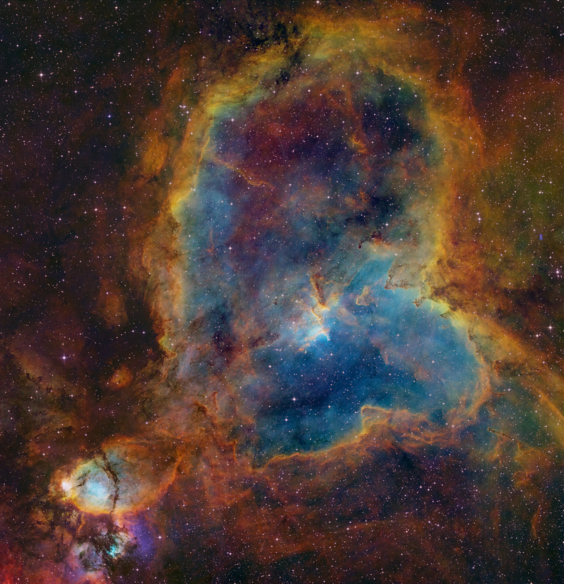 IC1805 心状星云两片马赛克