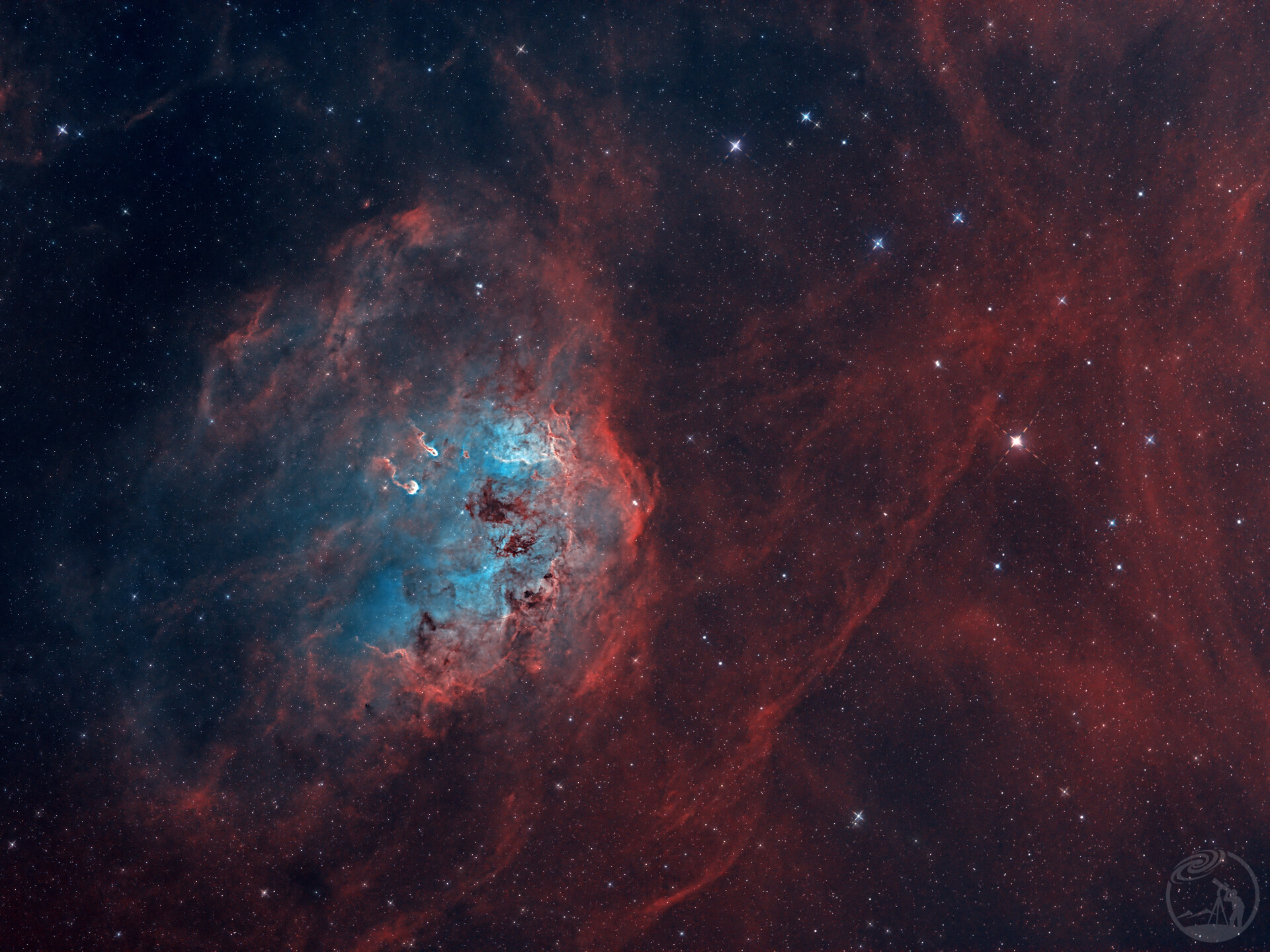 满月夜强撸IC410蝌蚪星云
