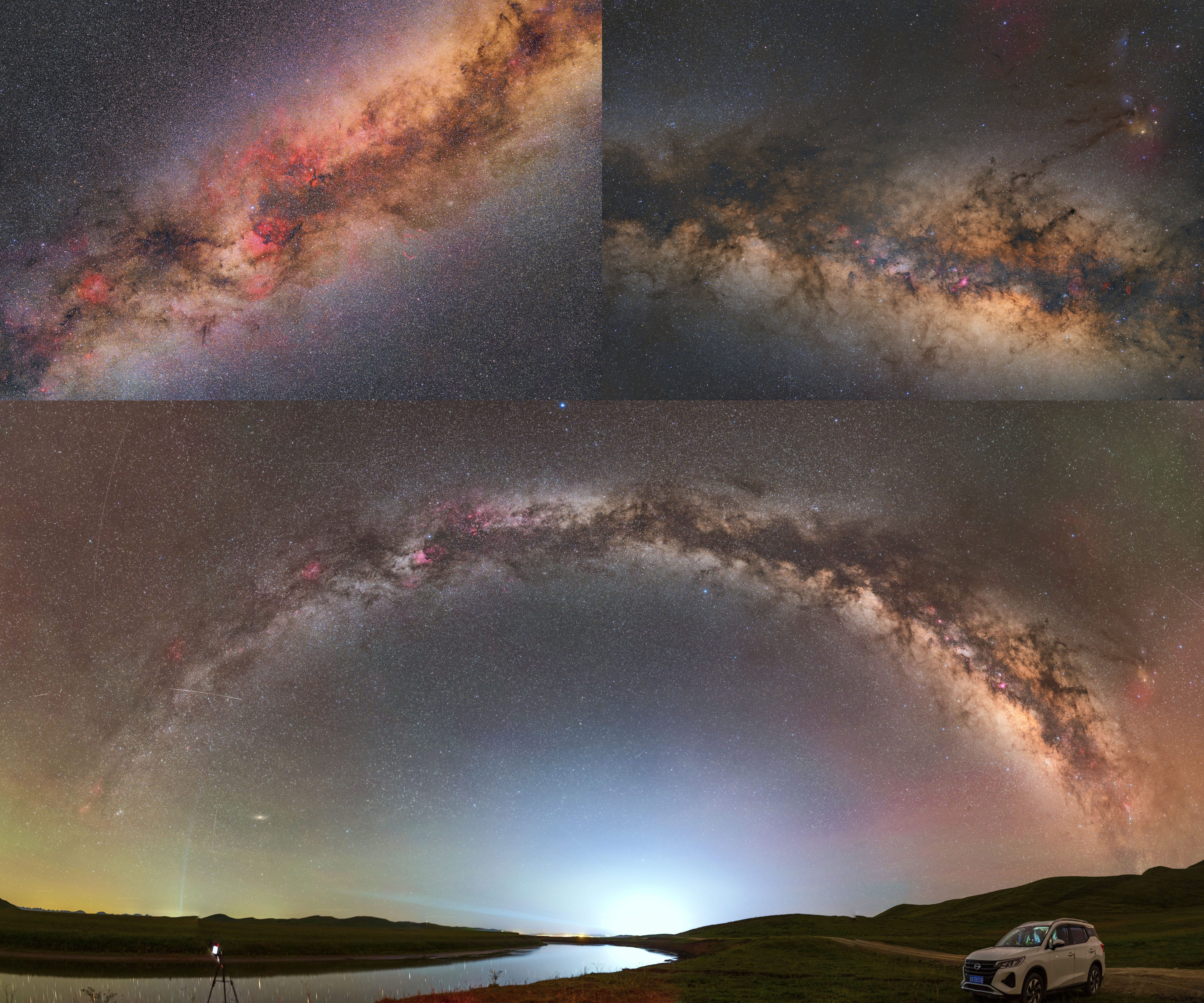 若尔盖黑区超广域银河素材X2+附赠银拱拼接素材