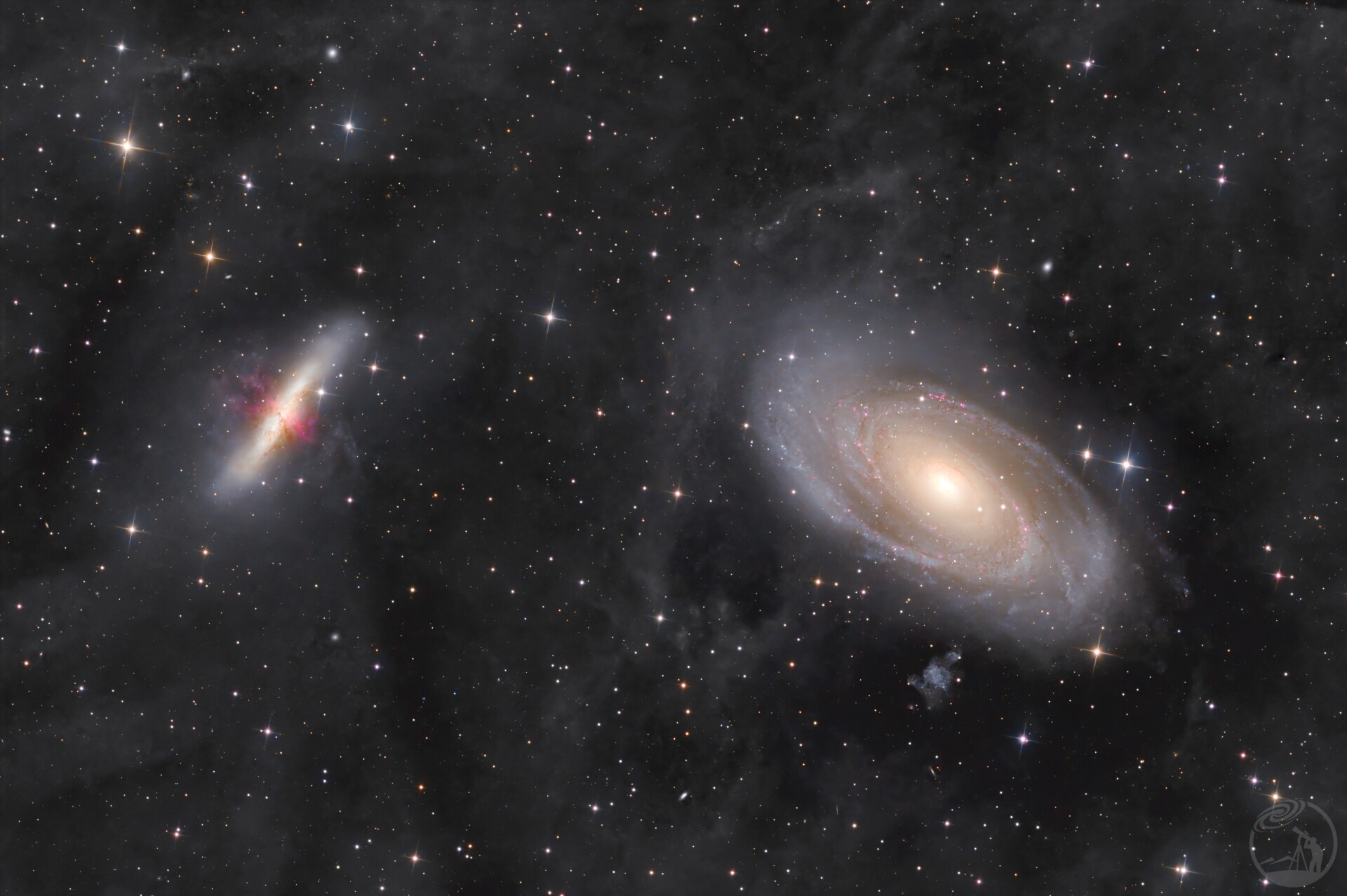 m81和m82 交互作用星系