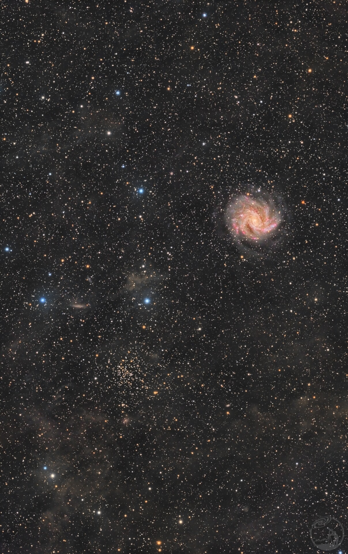 NGC 6939 & NGC 6946 焰火星系