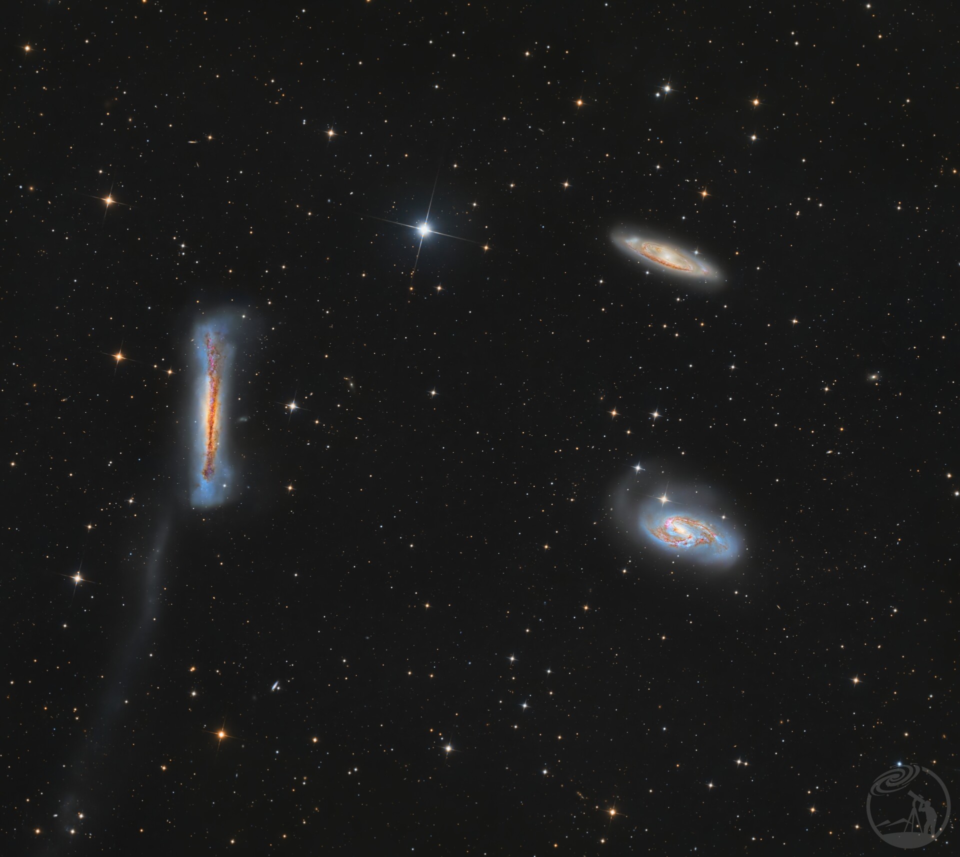 NGC3628，M65，M66狮子座三兄弟