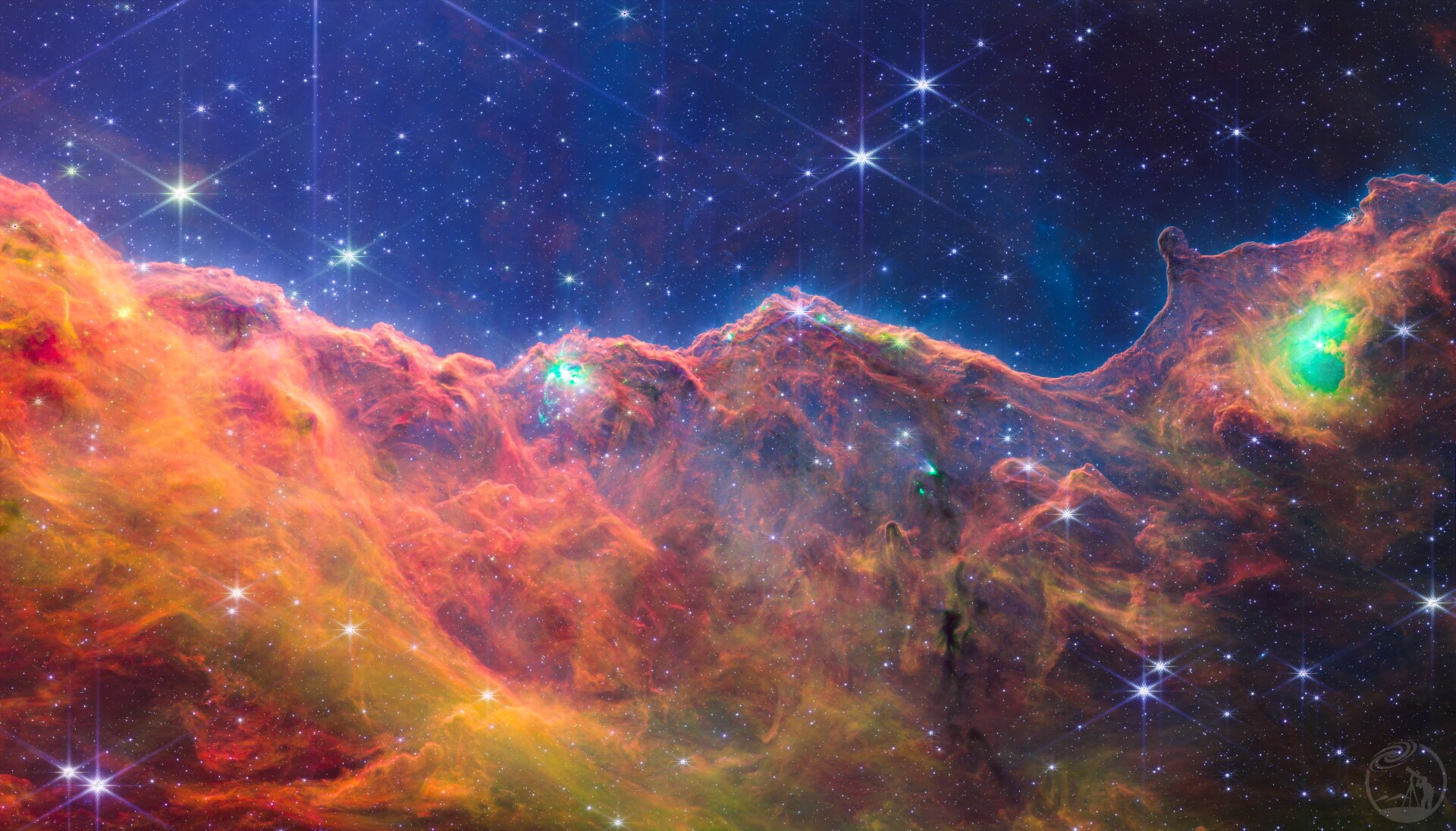 船底座星云局部-詹姆斯韦布太空望远镜首图