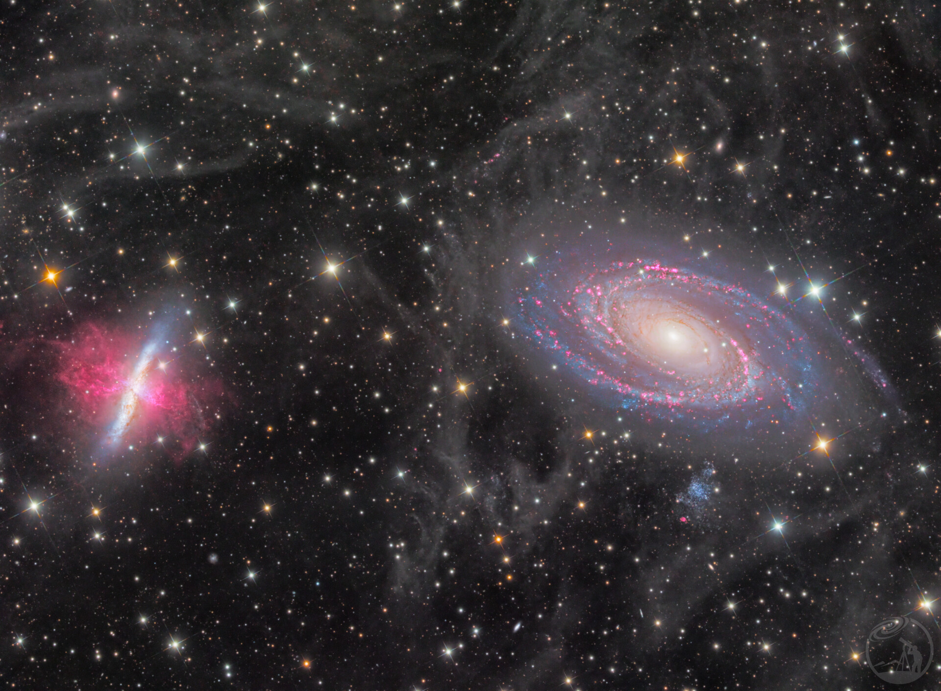 “Cigar Galaxy and Bodes Galaxy” —— M82&M81