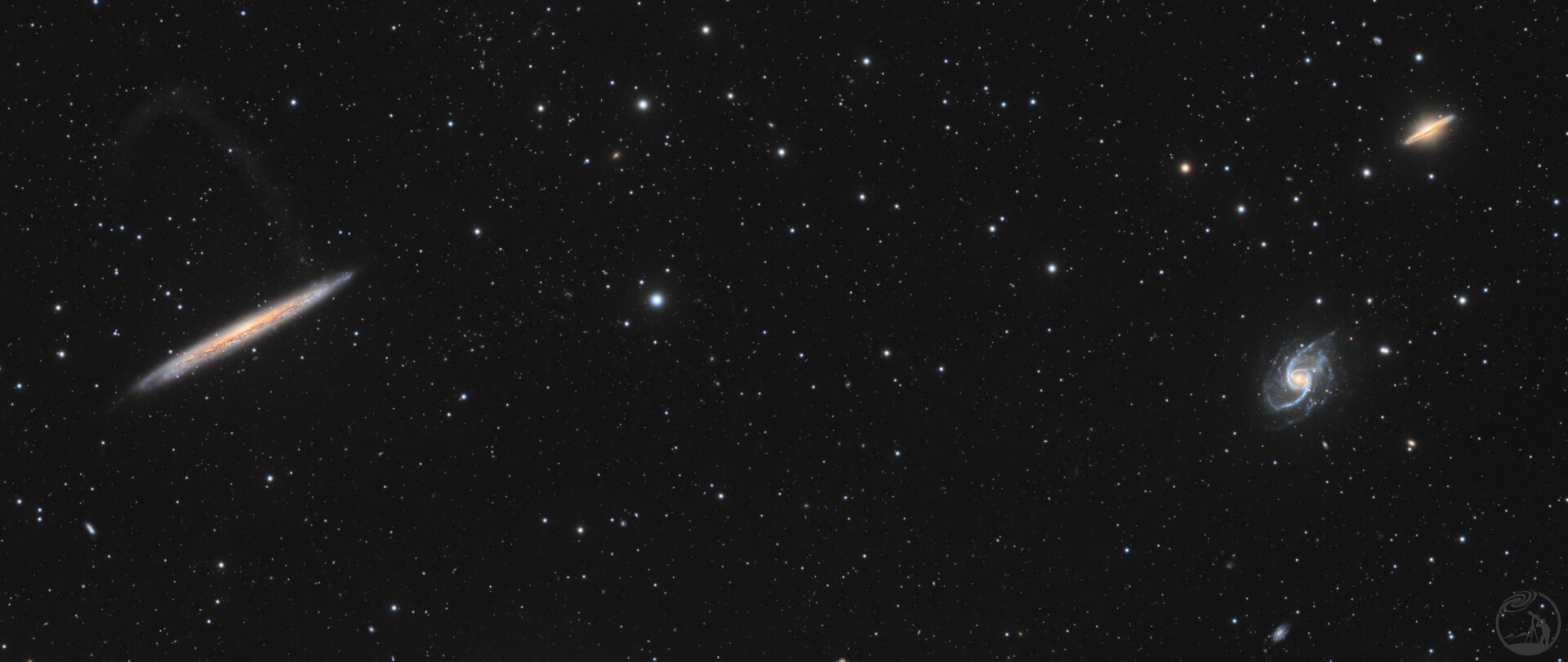 NGC5907(潮汐环)& NGC5908 & NGC5905