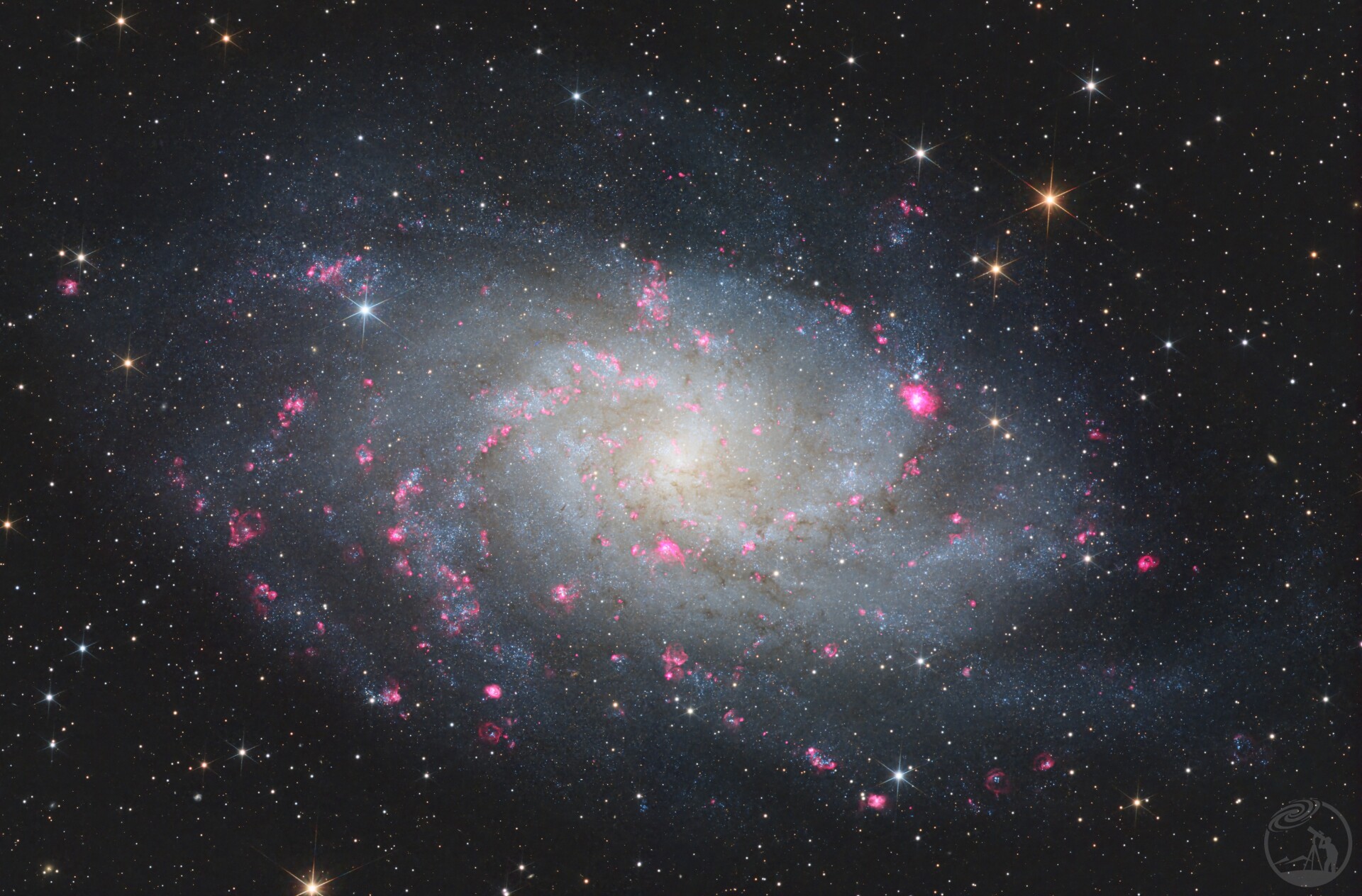 M33三角座星系RGBHa两片马赛克