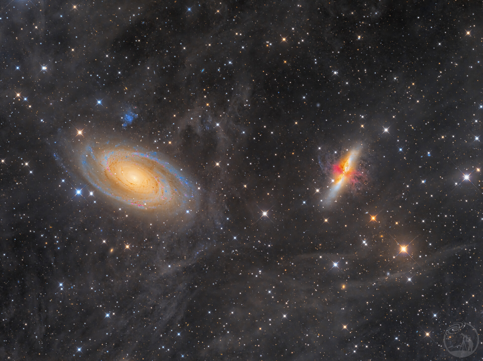 M81波德星系 x M82雪茄星系