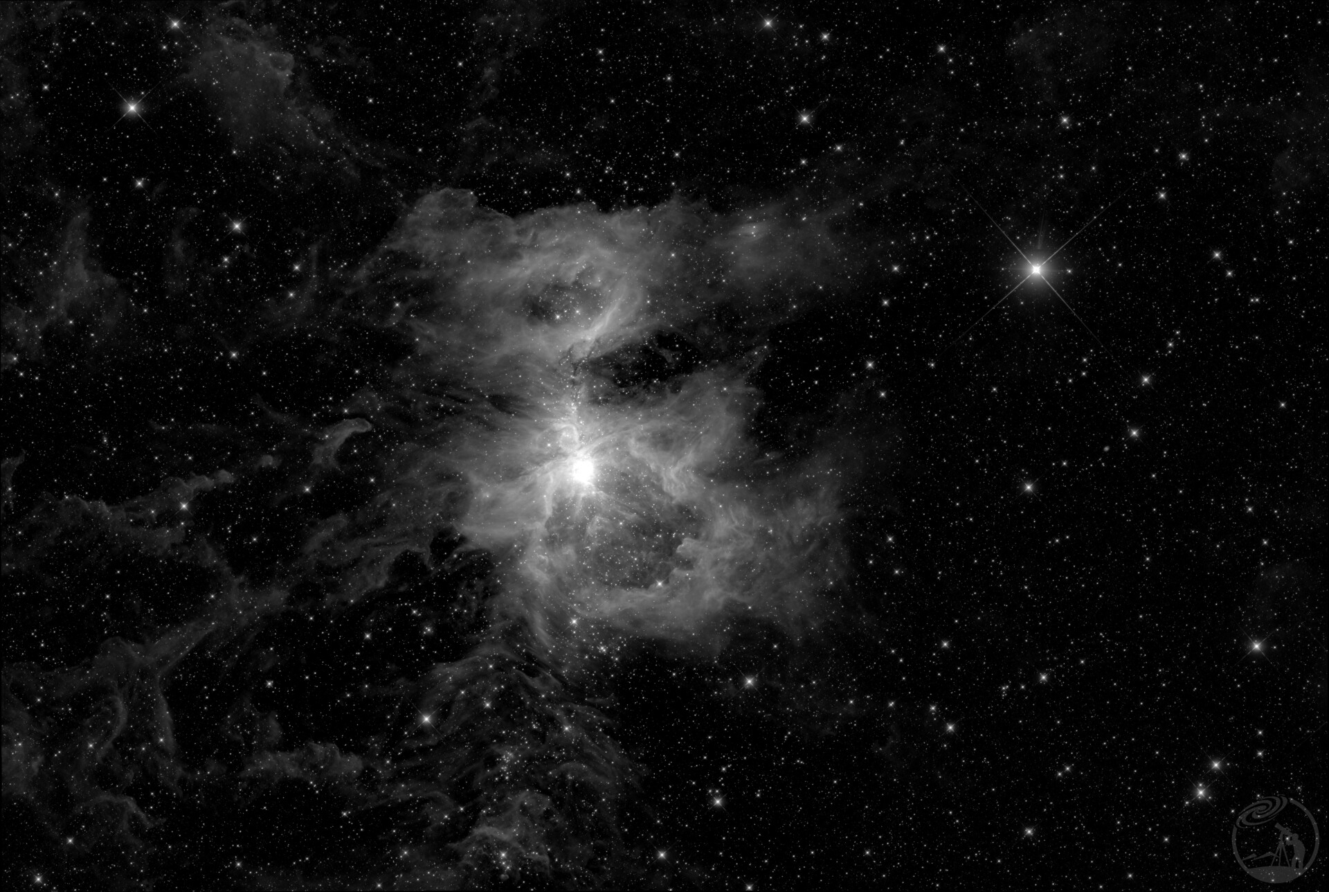 中红外的猎户座大星云【素材来自WISE红外卫星】