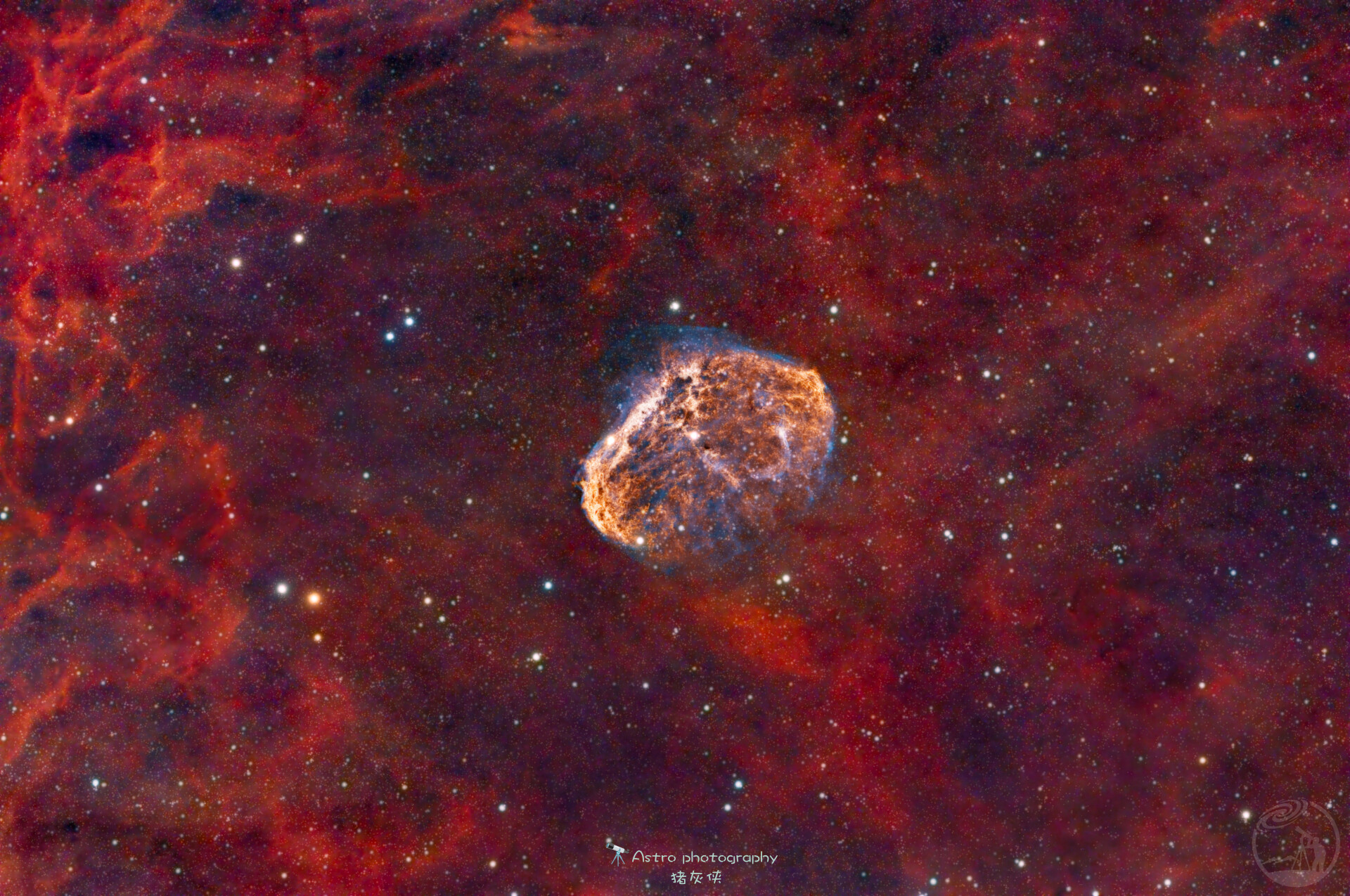 NGC6888眉月星云—宇宙大脑花