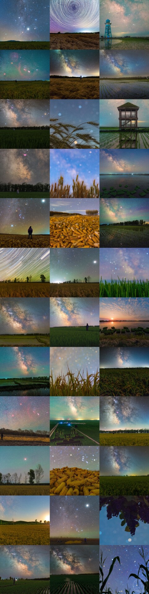 这些年我拍摄的农作物星空摄影作品
