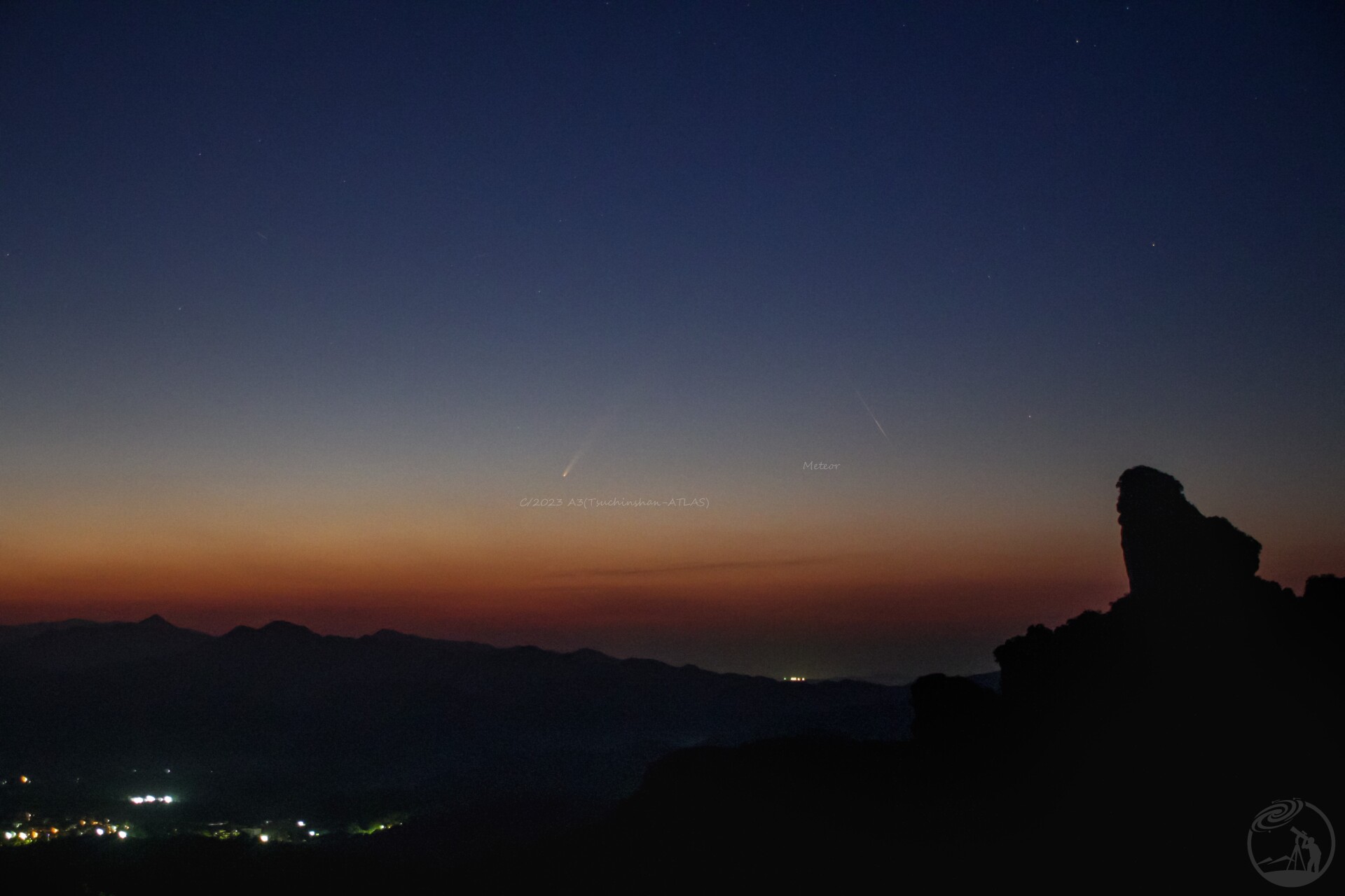 天外来客的相遇：彗星与流星同框