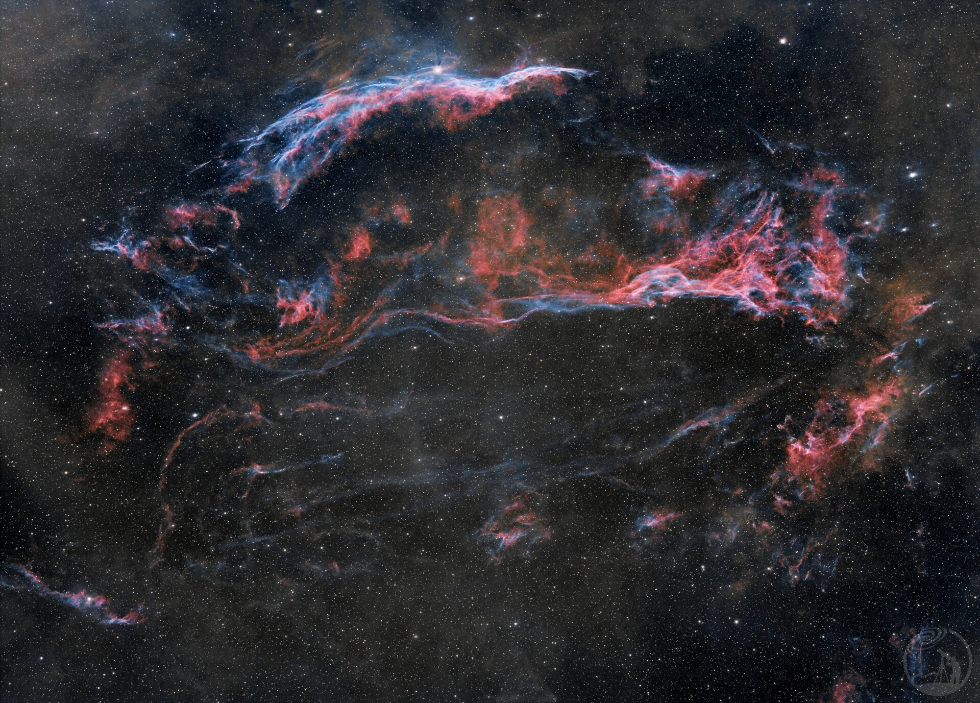 ngc6960西面纱星云与皮克林三角