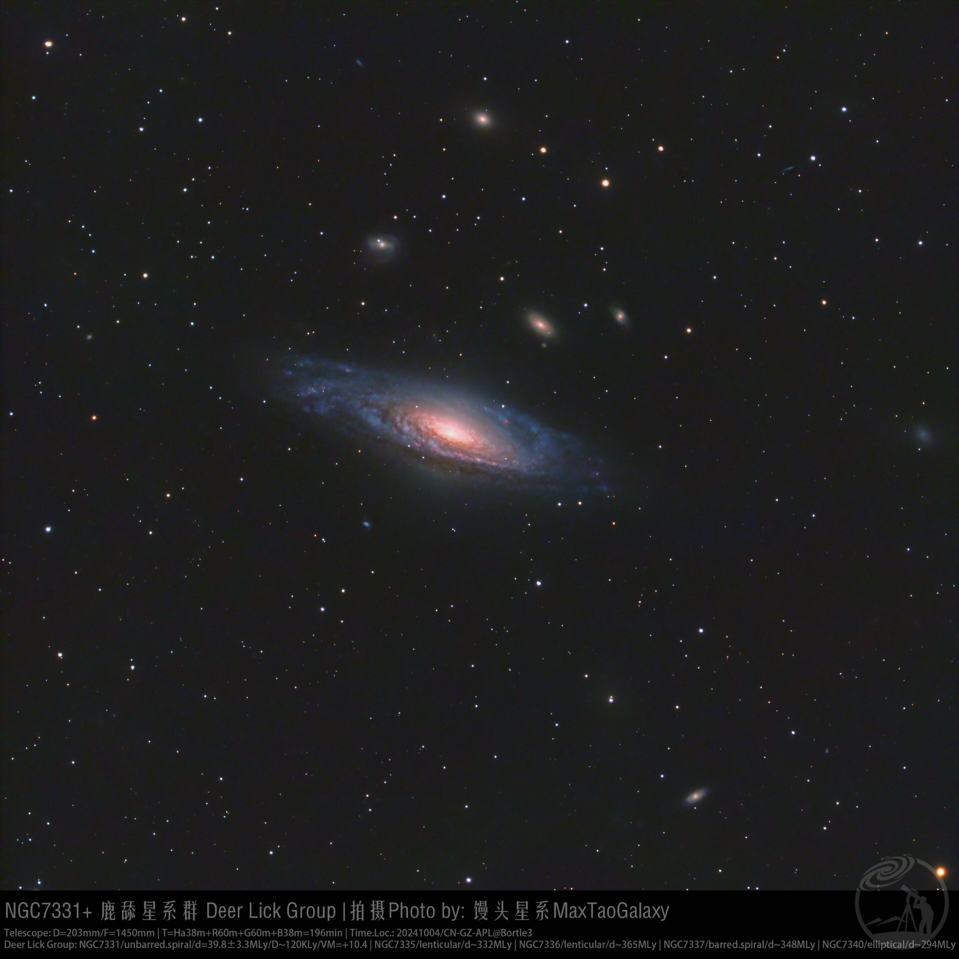 NGC7331+ 鹿舔星系群