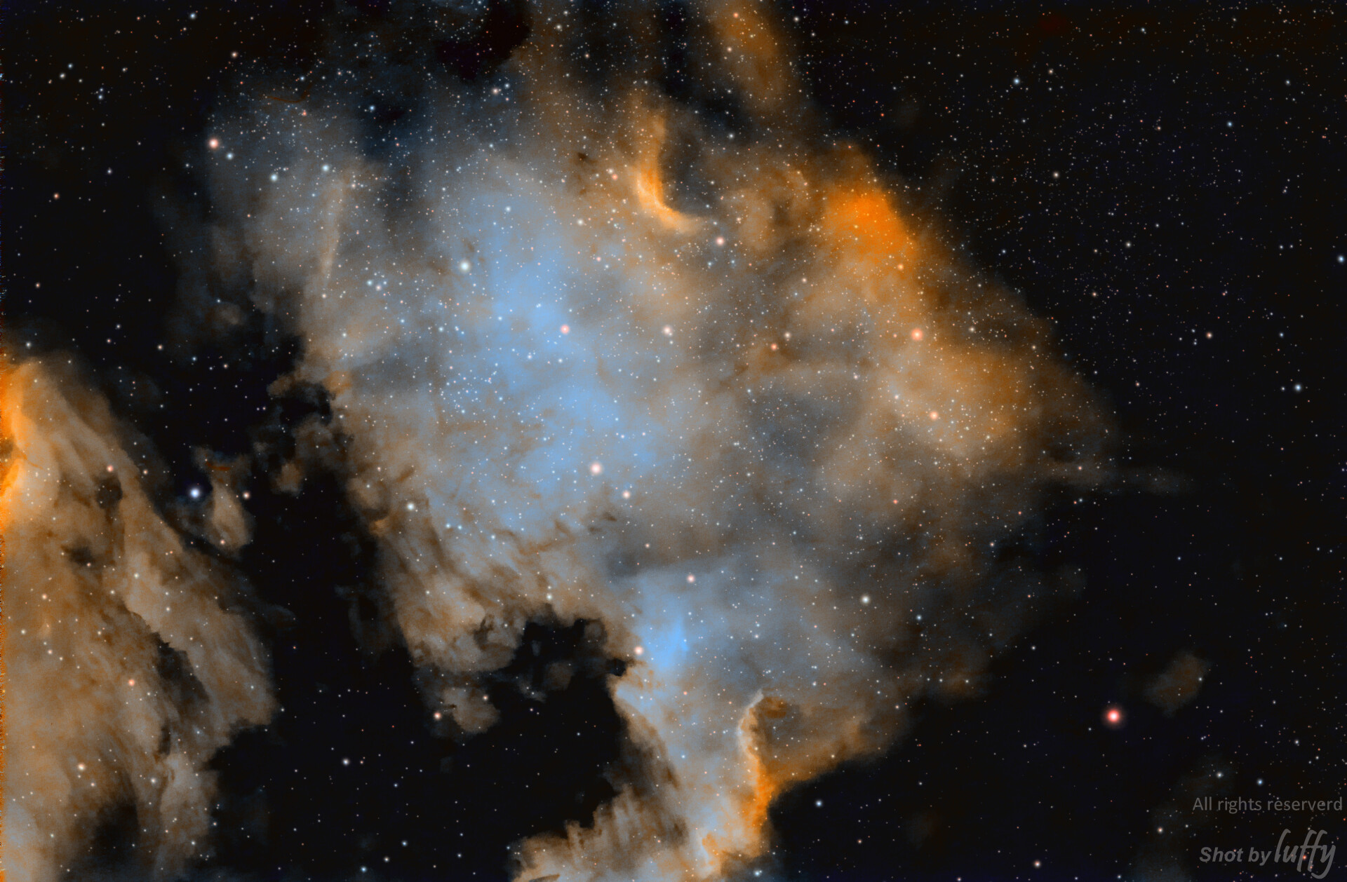 NGC7000-北美洲星云-哈勃色