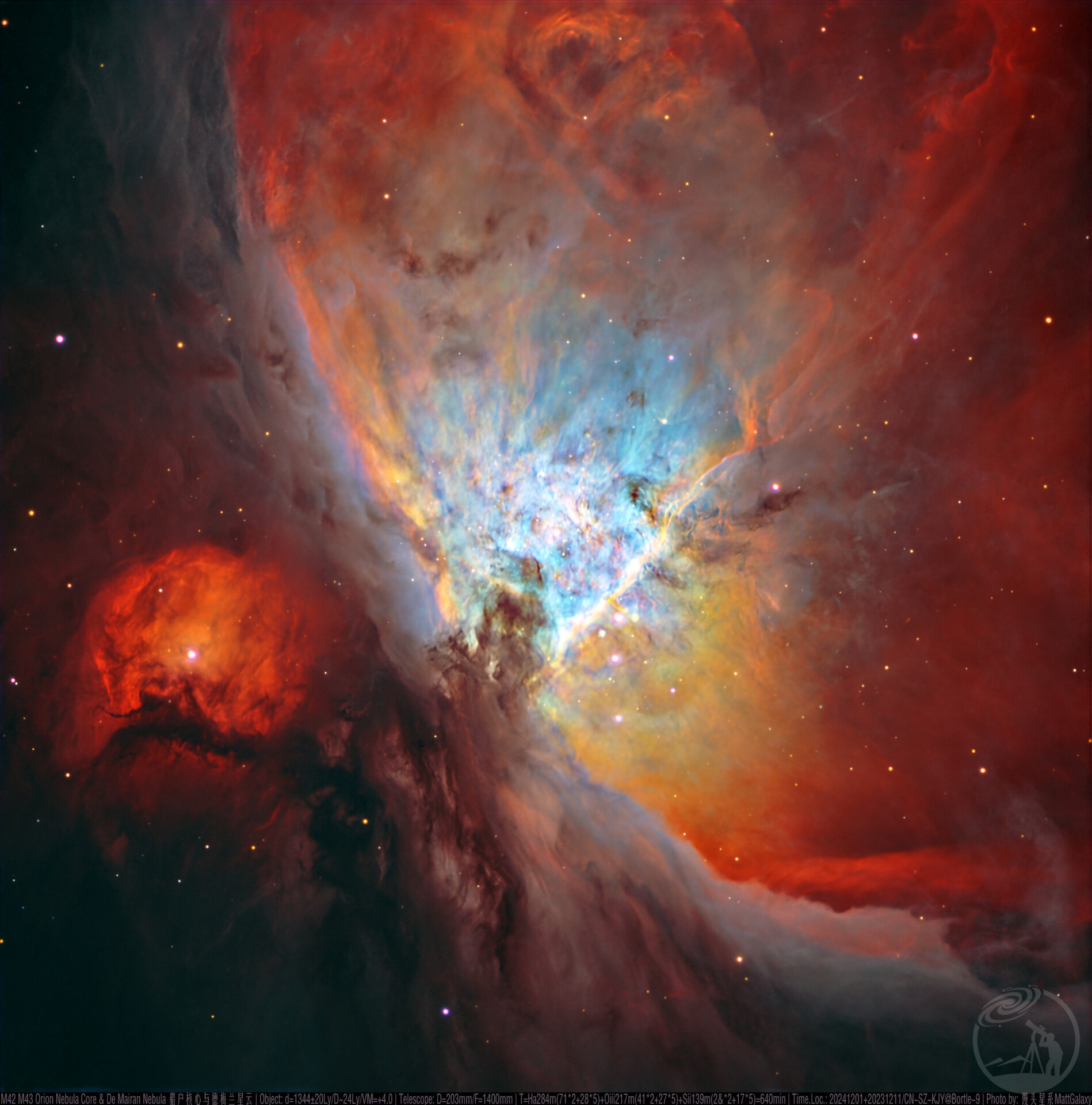 【9级深空】M42 M43 猎户核心与德梅兰星云