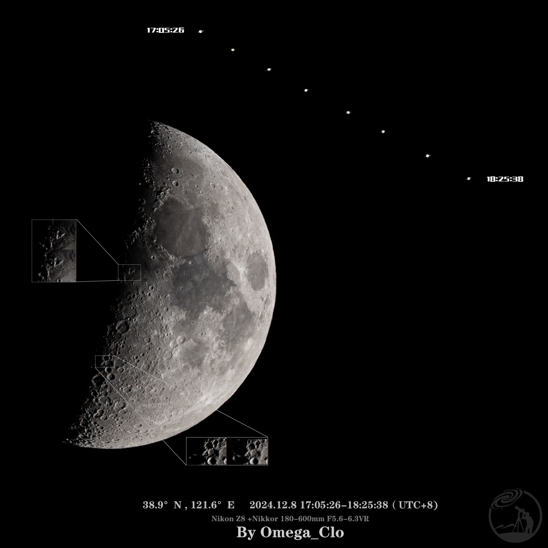 土星合月（月面X和V）