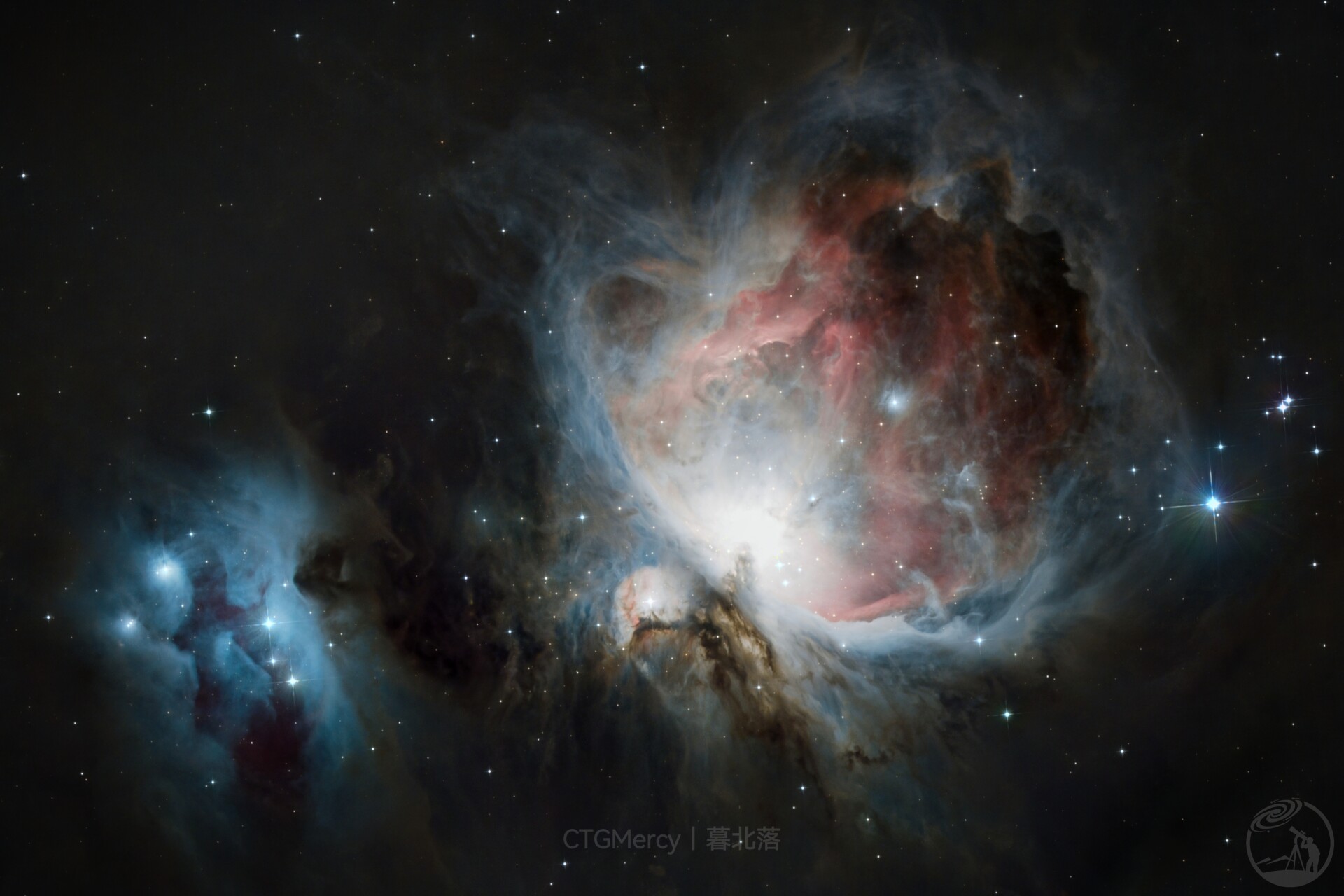 M42猎户座大星云＆NGC1977跑步者星云