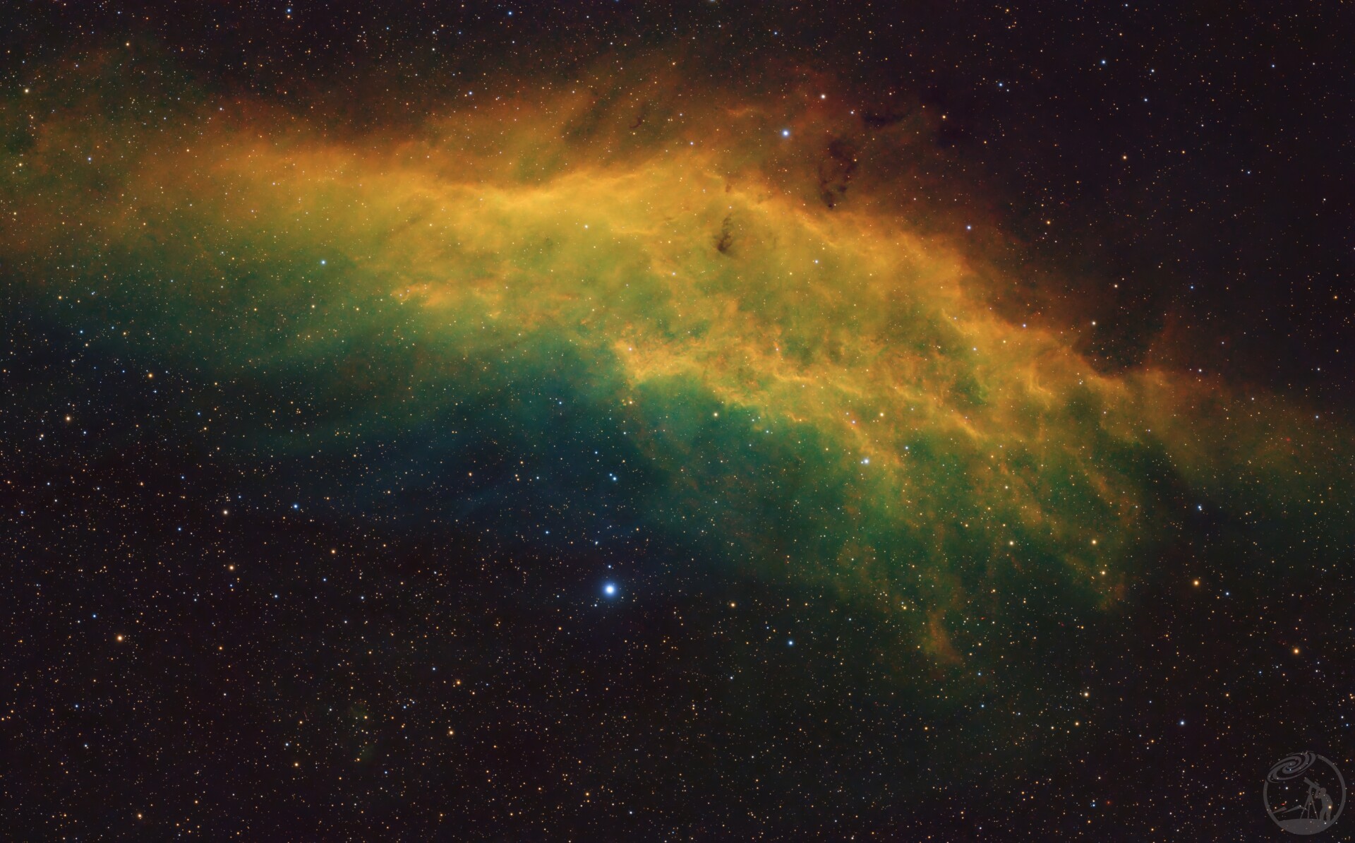 城市深空之八级区的NGC1499加州星云