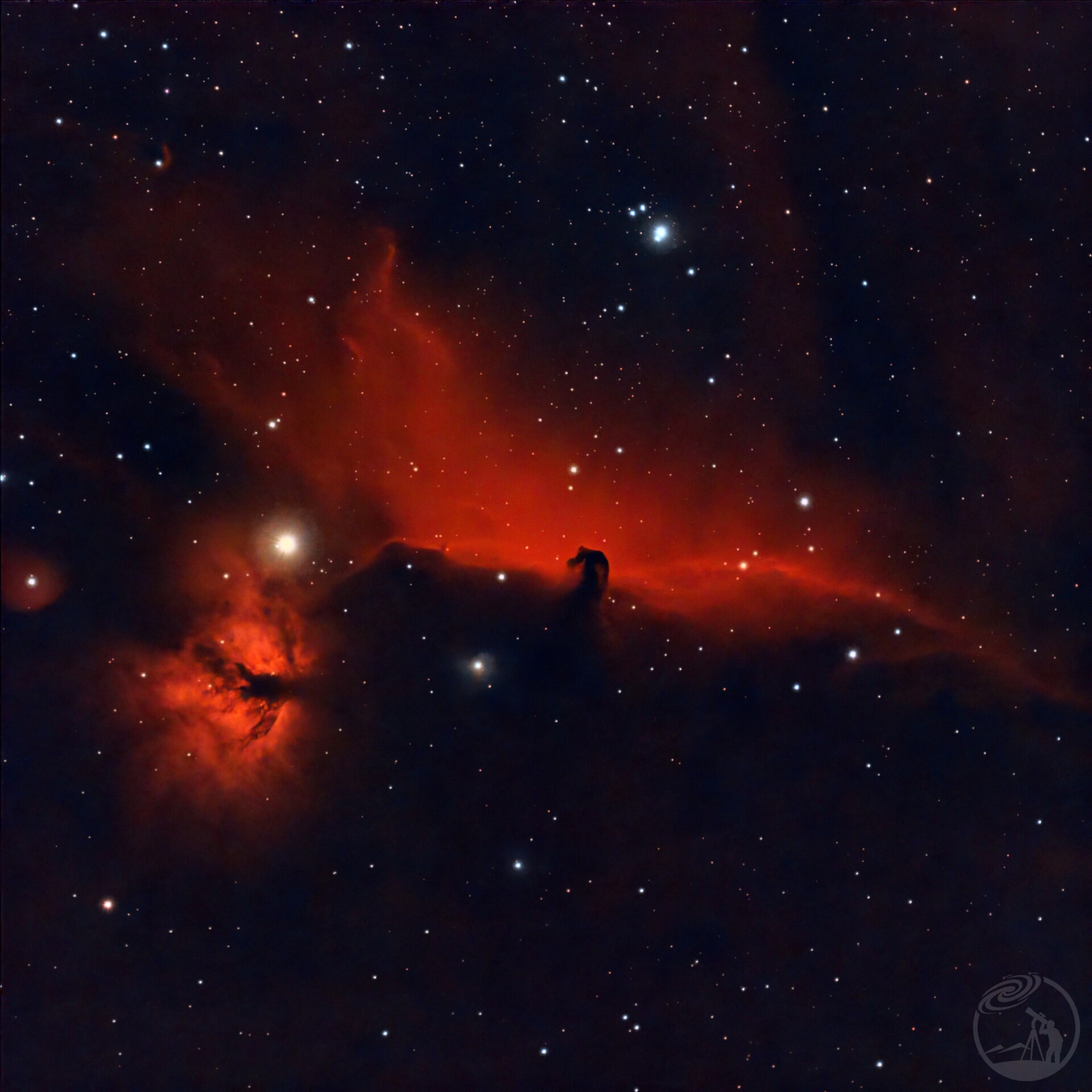 九级光污染下马头星云