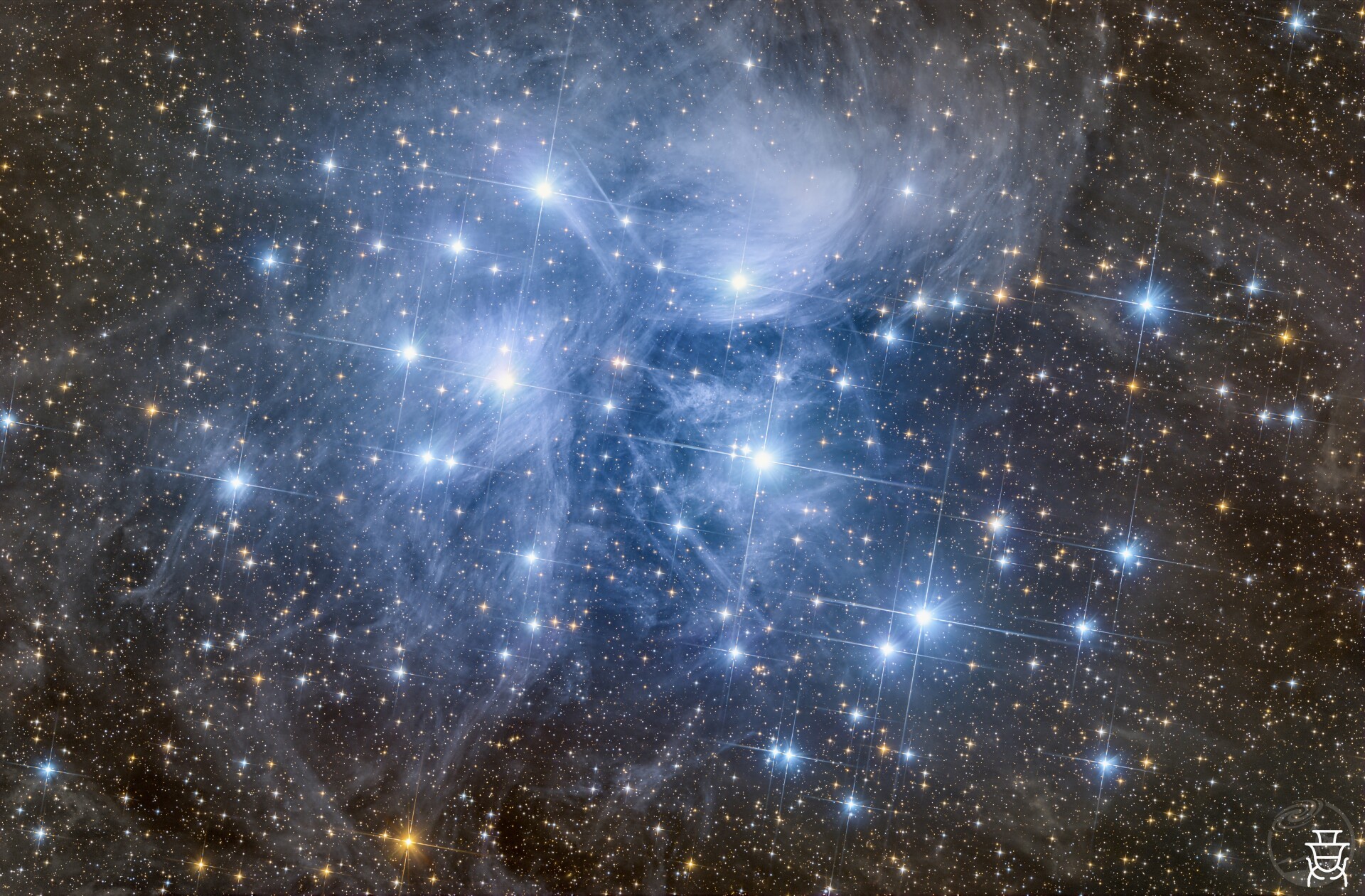 m45, ISM以及背景小星系群