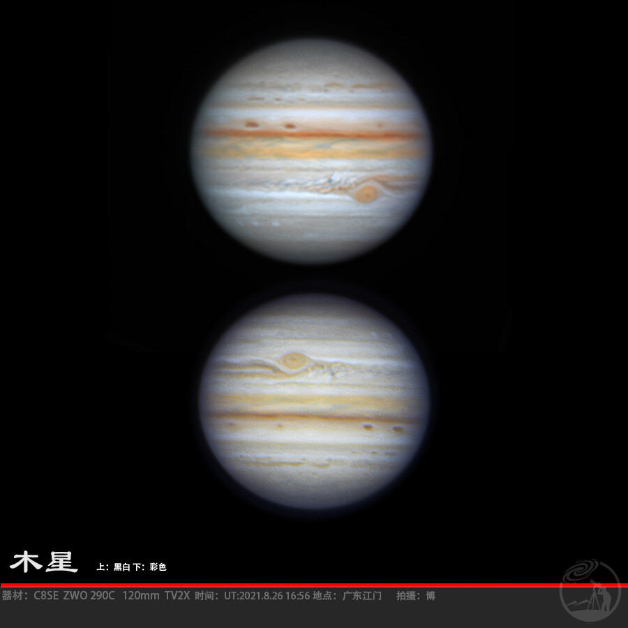 2021橘红色云带的木星