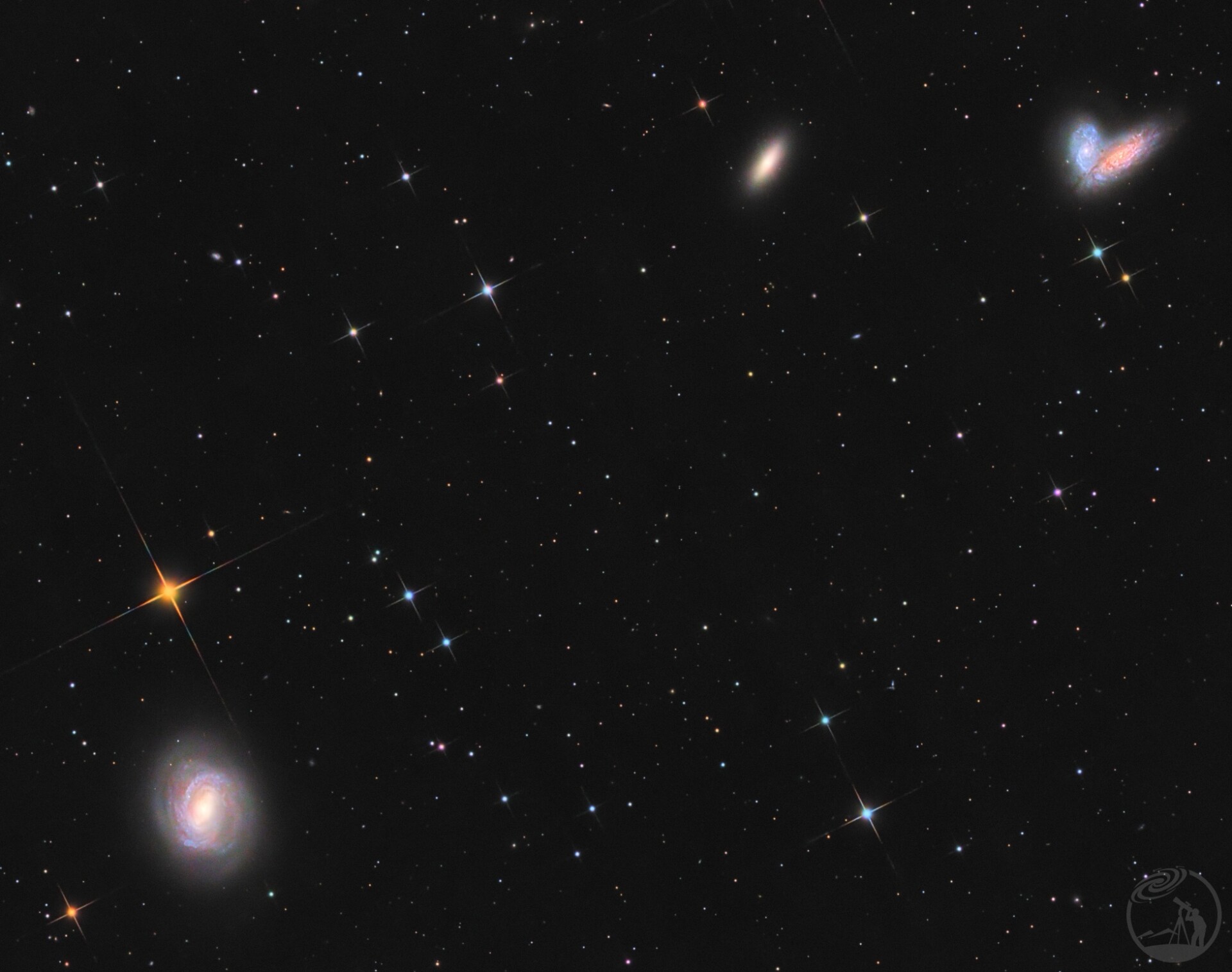 八级区42.2h的m89，m90，m58，暹罗双胞胎 星系群