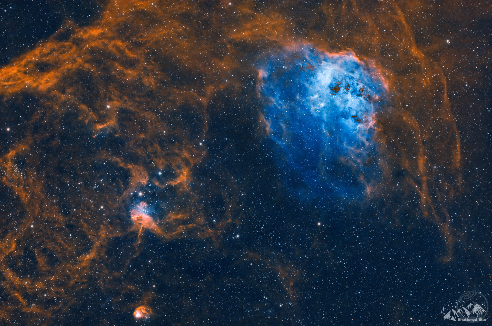 IC410蝌蚪星云及IC417蜘蛛星云