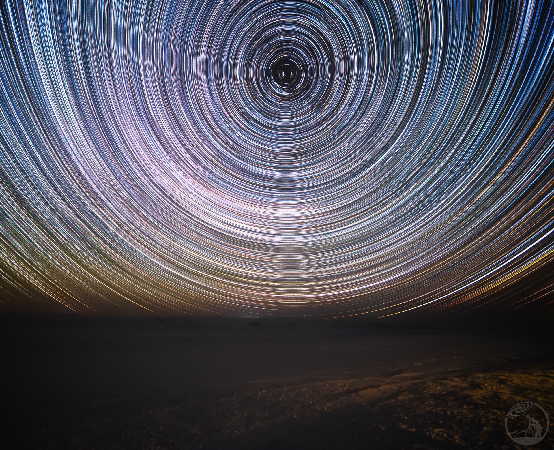 冬季星空下的莫日格勒河