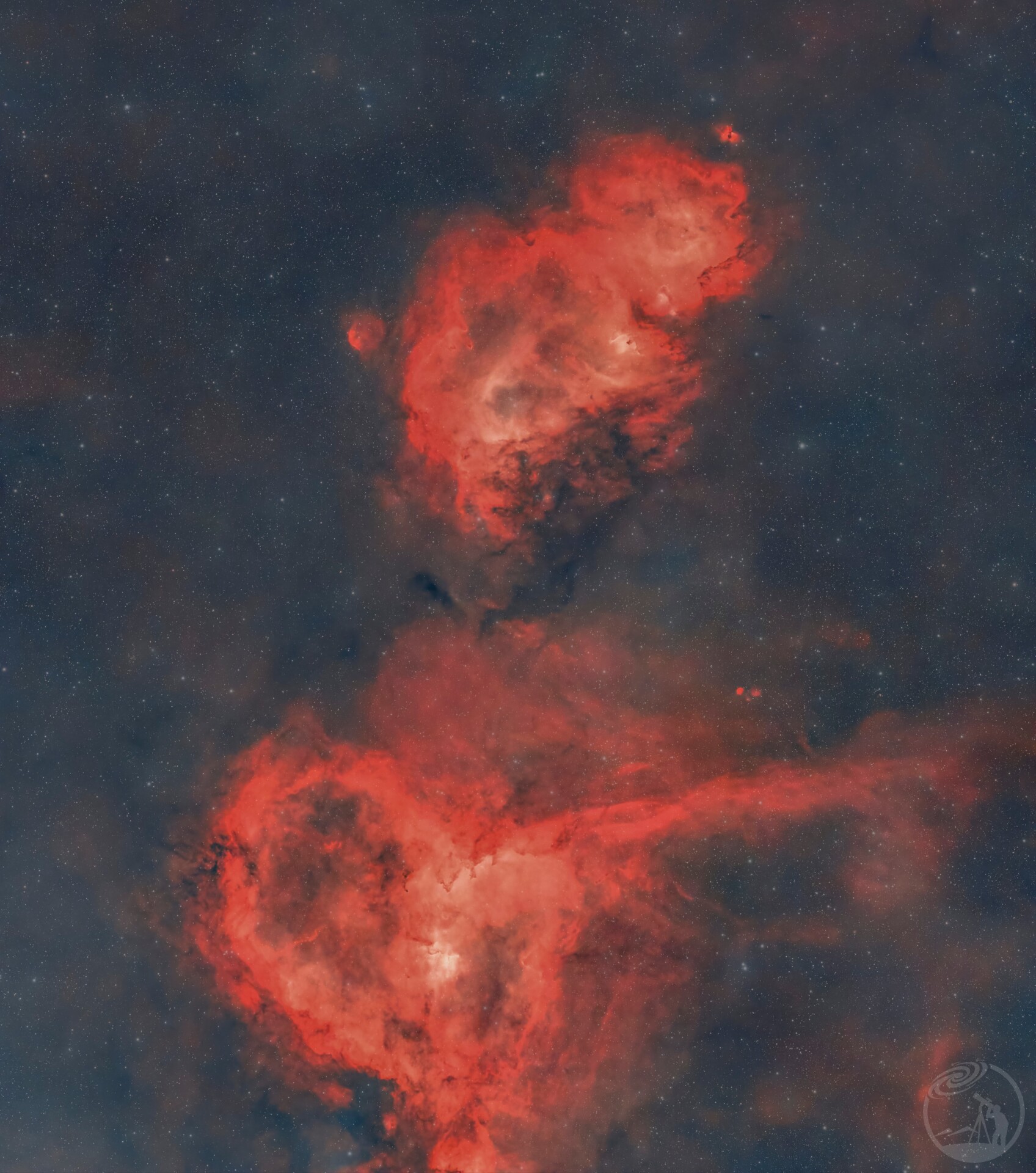 灵魂星云和心脏星云合影