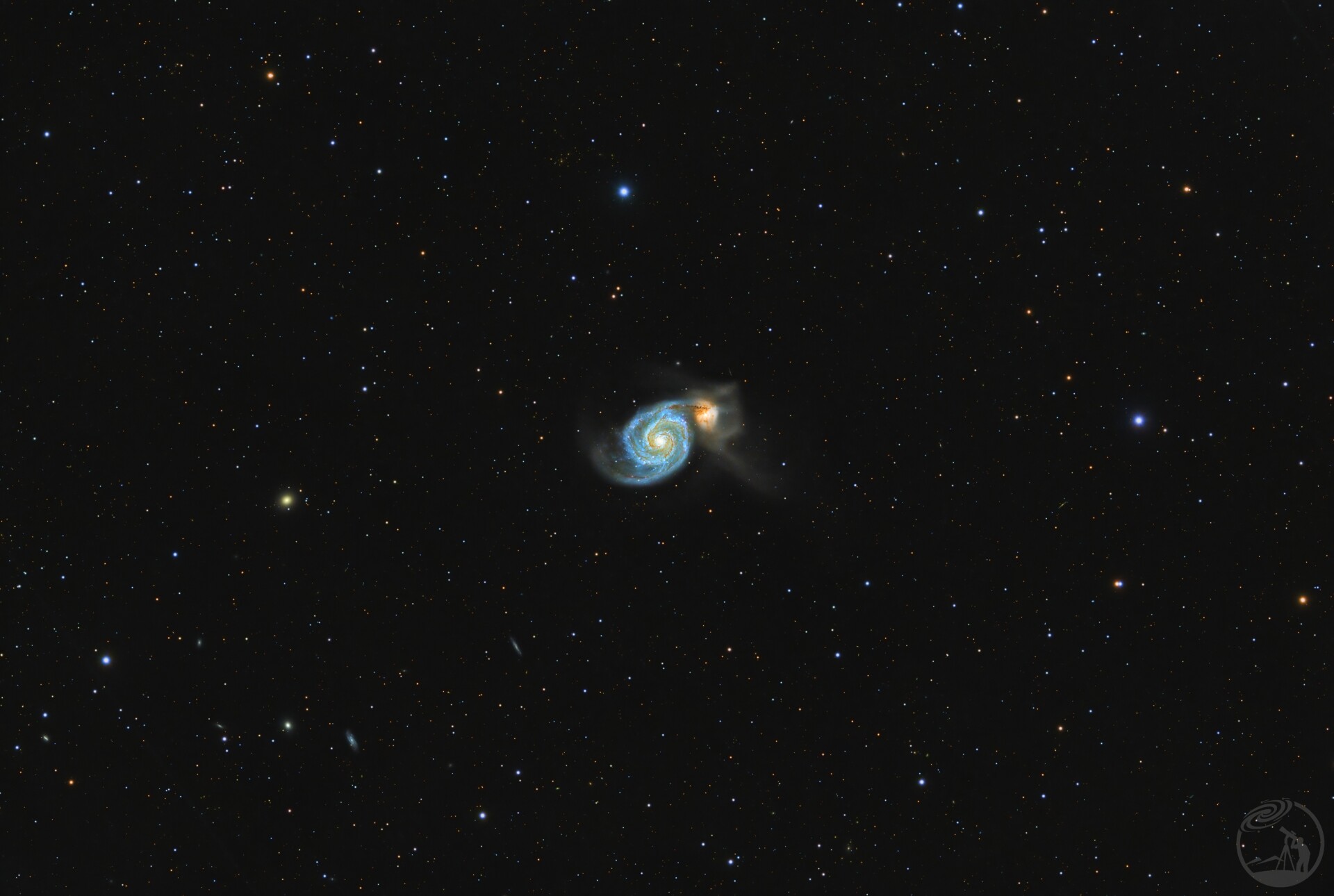 阳台上的m51星系