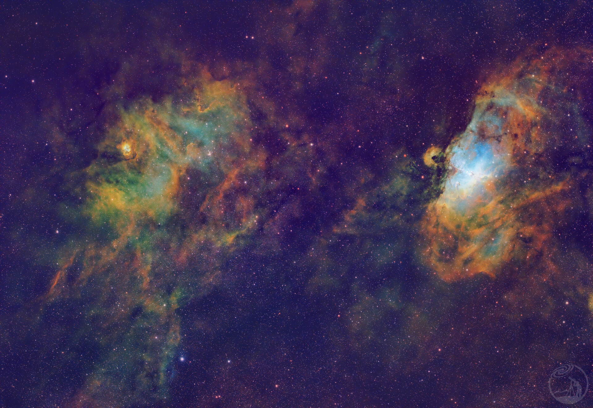 SH2-54（恐怖脸星云）+M16+NGC6604